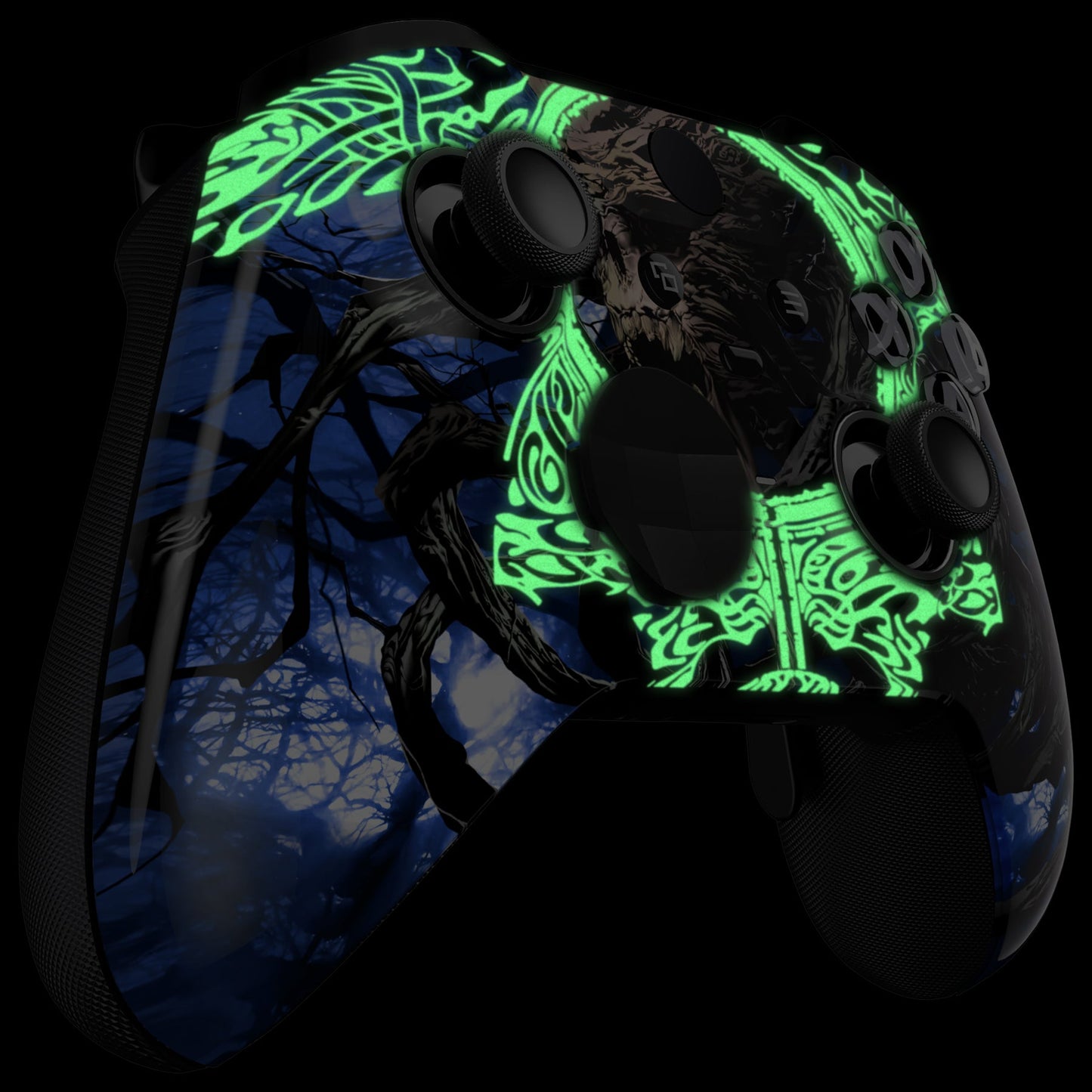 eXtremeRate Xbox One Elite Series 2&Elite 2 Coreコントローラー(モデル1797)用交換フロントハウジングシェルケース&アクセントリング【暗闇で光る-大地の主の目覚め】