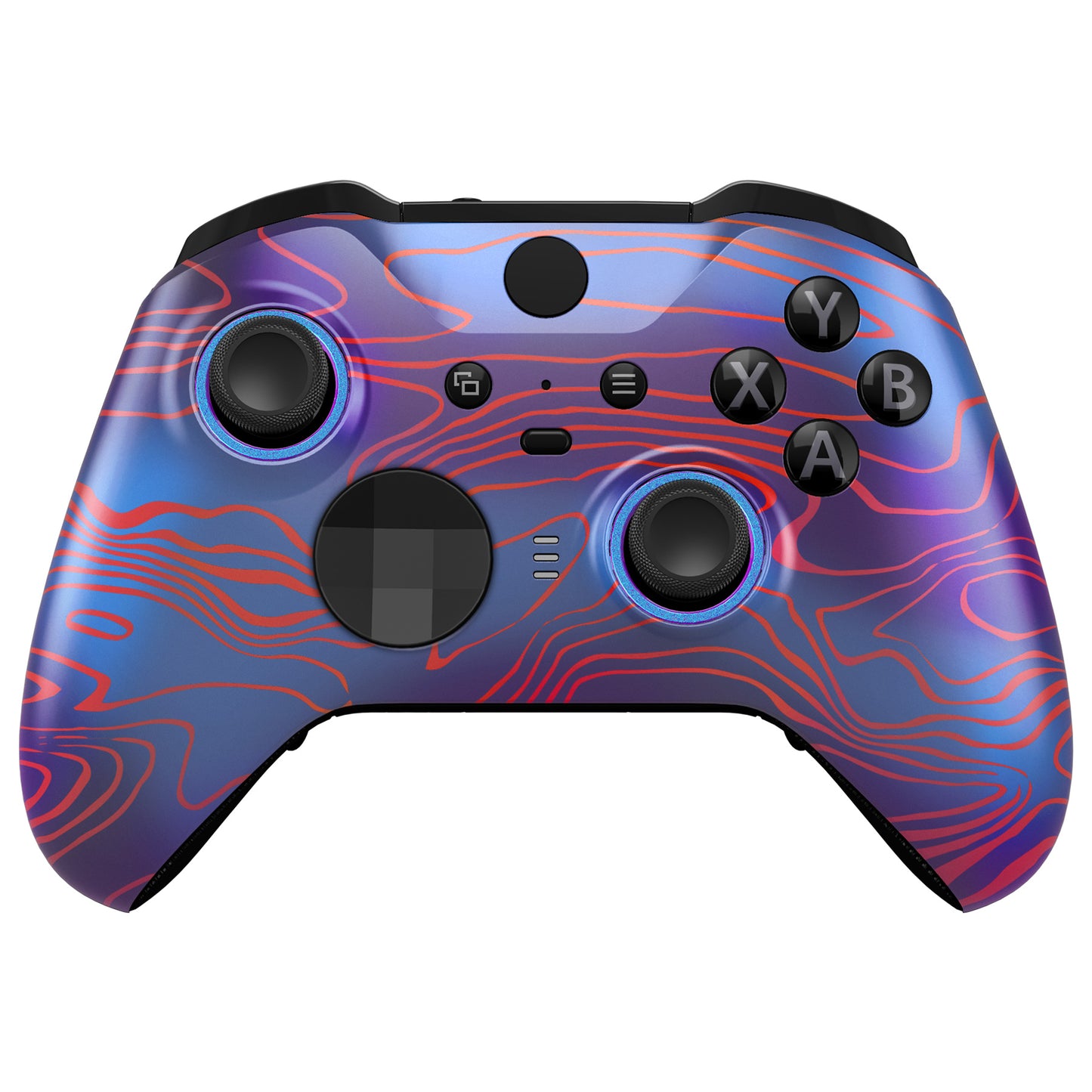 eXtremeRate Xbox One Elite Series 2&Elite 2 Coreコントローラー(モデル1797)用交換フロントハウジングシェルケース&アクセントリング【ダマスクス】