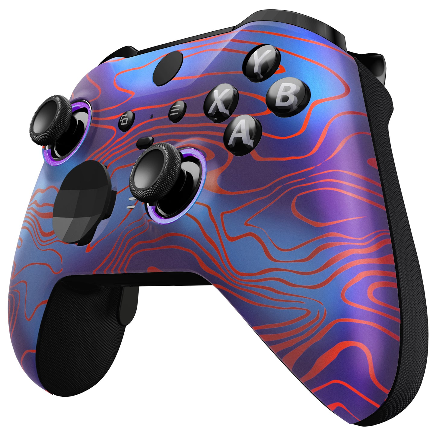eXtremeRate Xbox One Elite Series 2&Elite 2 Coreコントローラー(モデル1797)用交換フロントハウジングシェルケース&アクセントリング【ダマスクス】