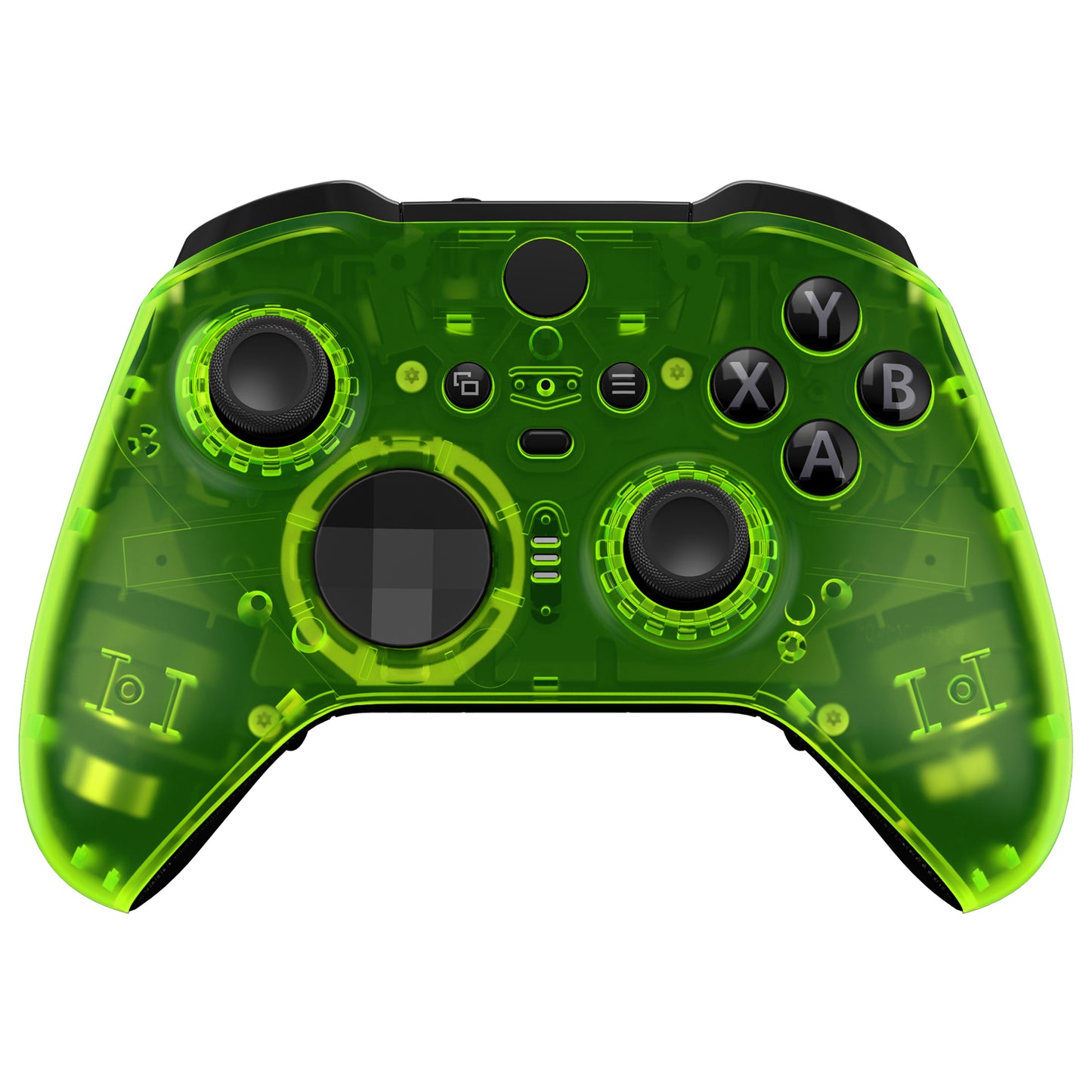 eXtremeRate Xbox One Elite Series 2&Elite 2 Coreコントローラー(モデル1797)用交換フロントハウジングシェルケース&アクセントリング【クリアライムグリーン】