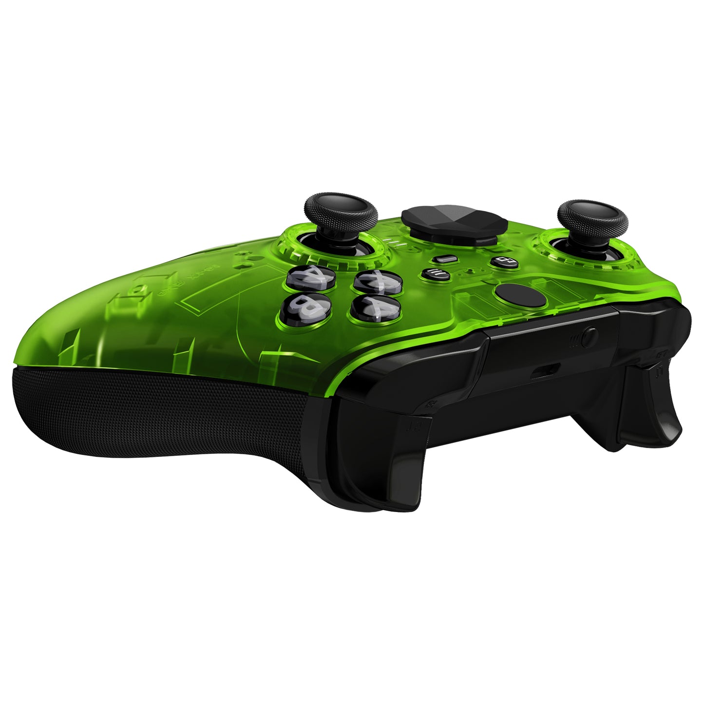 eXtremeRate Xbox One Elite Series 2&Elite 2 Coreコントローラー(モデル1797)用交換フロントハウジングシェルケース&アクセントリング【クリアライムグリーン】