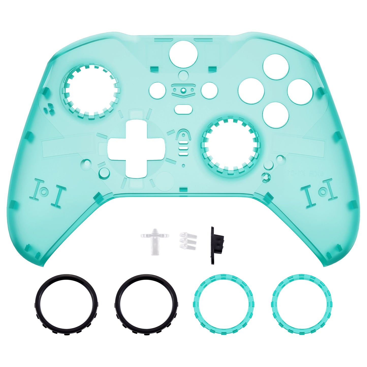 eXtremeRate Xbox One Elite Series 2&Elite 2 Coreコントローラー(モデル1797)用交換フロントハウジングシェルケース&アクセントリング【エメラルドグリーン】