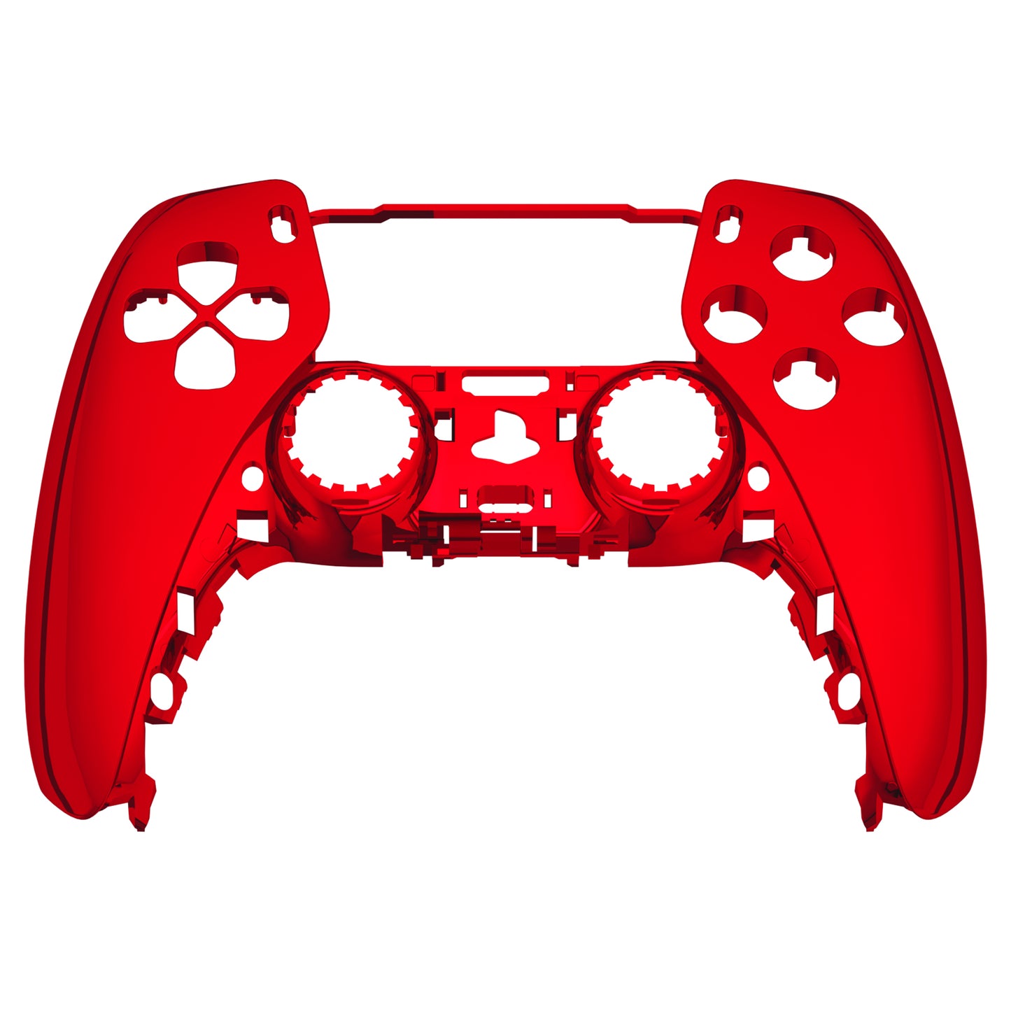 eXtremeRate PS5コントローラーBDM-010/020/030/040/050対応交換対応用フロントハウジングシェル【クロームレッドグロッシー】
