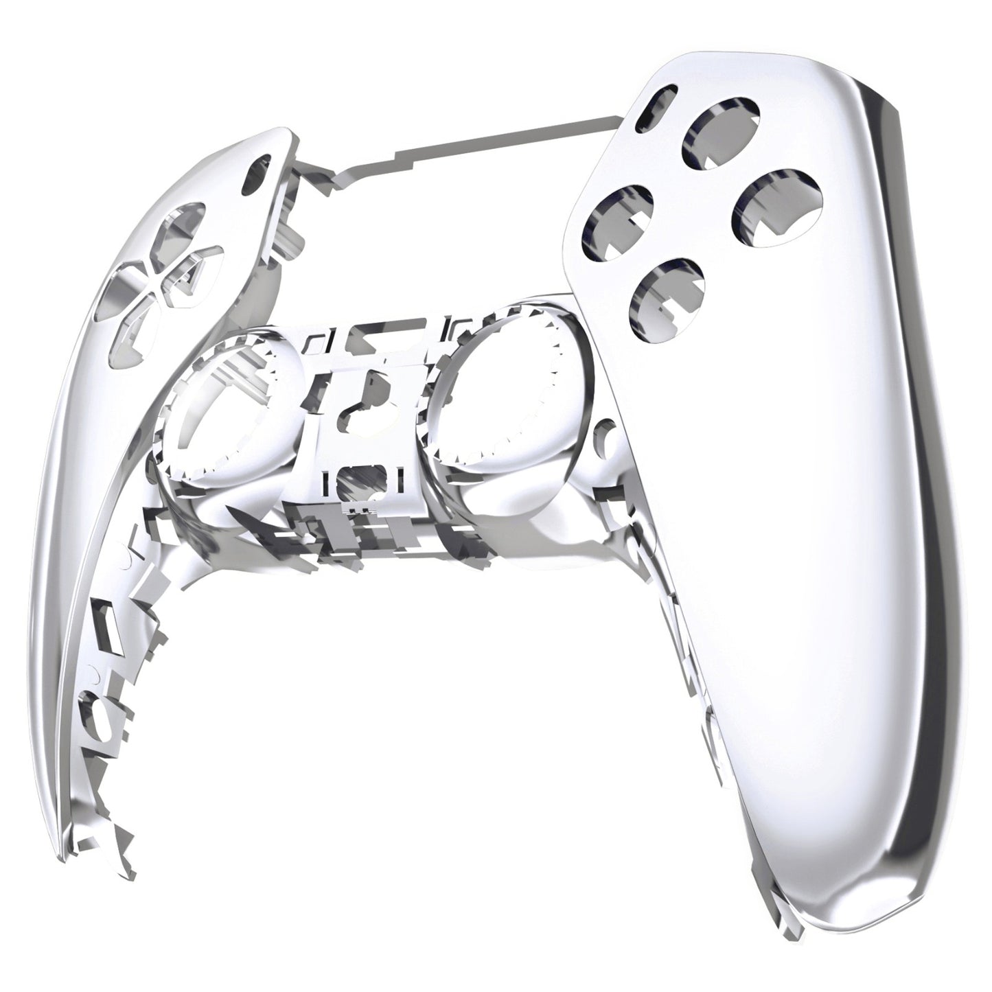 eXtremeRate PS5コントローラーBDM-010/020/030/040/050対応交換対応用フロントハウジングシェル【クロームシルバー】