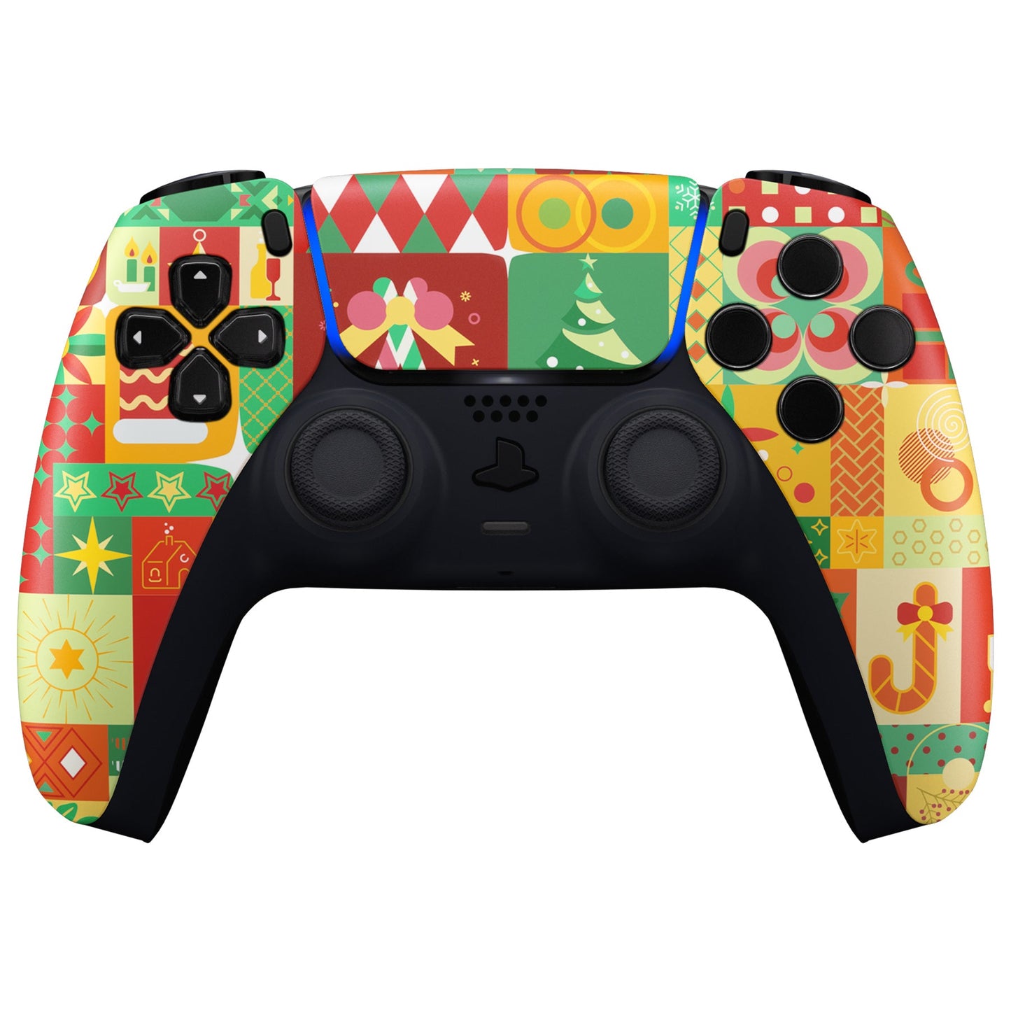 eXtremeRate PS5コントローラーBDM-010/020/030/040/050対応交換対応用フロントハウジングシェル&タッチパッド【クリスマスラッピング】