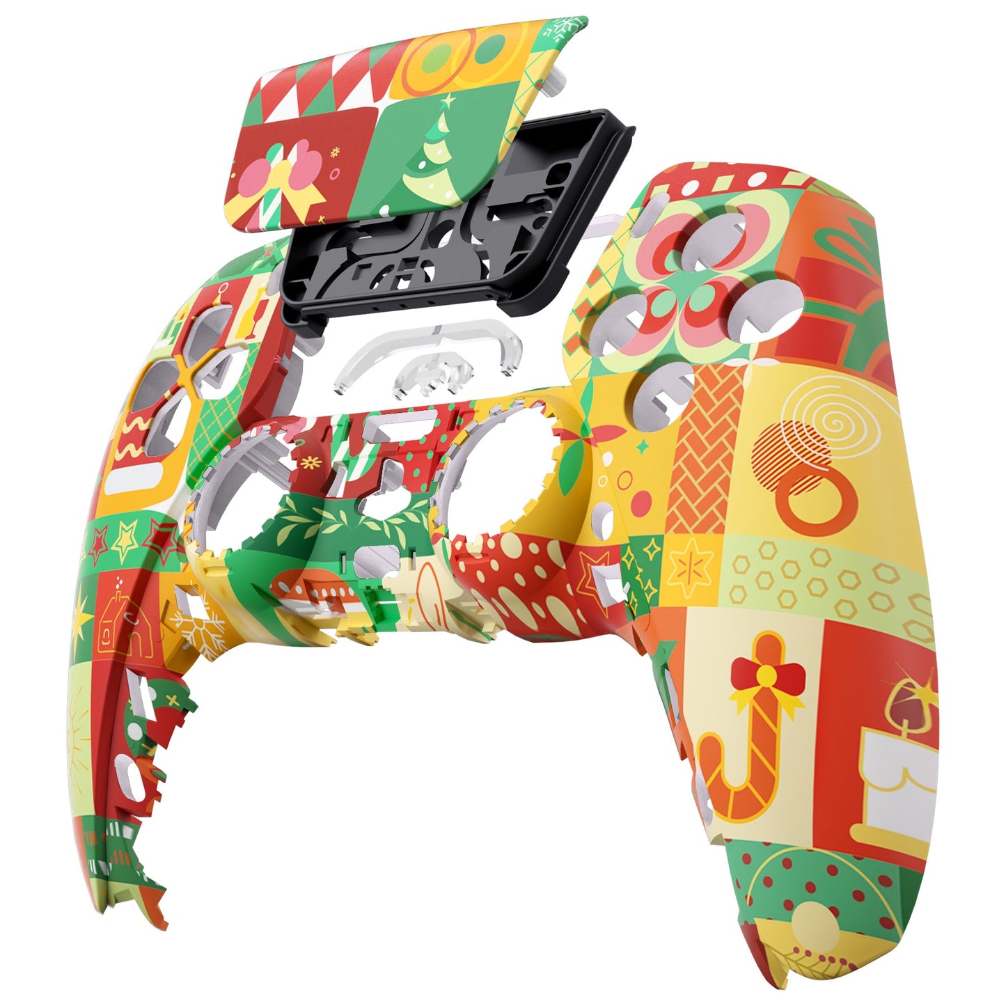 eXtremeRate PS5コントローラーBDM-010/020/030/040/050対応交換対応用フロントハウジングシェル&タッチパッド【クリスマスラッピング】