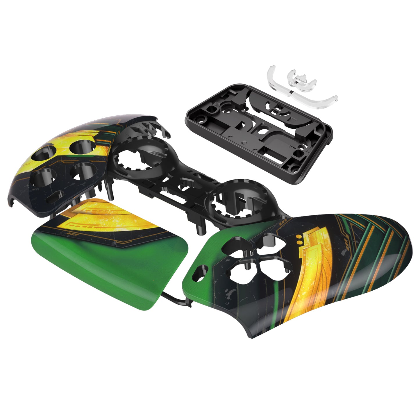 eXtremeRate PS5コントローラーBDM-010/020/030/040/050対応交換対応用フロントハウジングシェル&タッチパッド【ラグナロクの鎧】