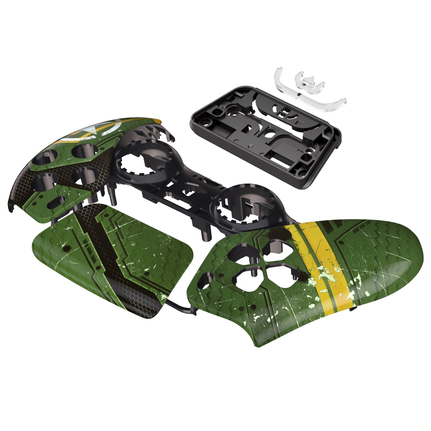 eXtremeRate PS5コントローラーBDM-010/020/030/040/050対応交換対応用フロントハウジングシェル&タッチパッド【陸軍メカ】