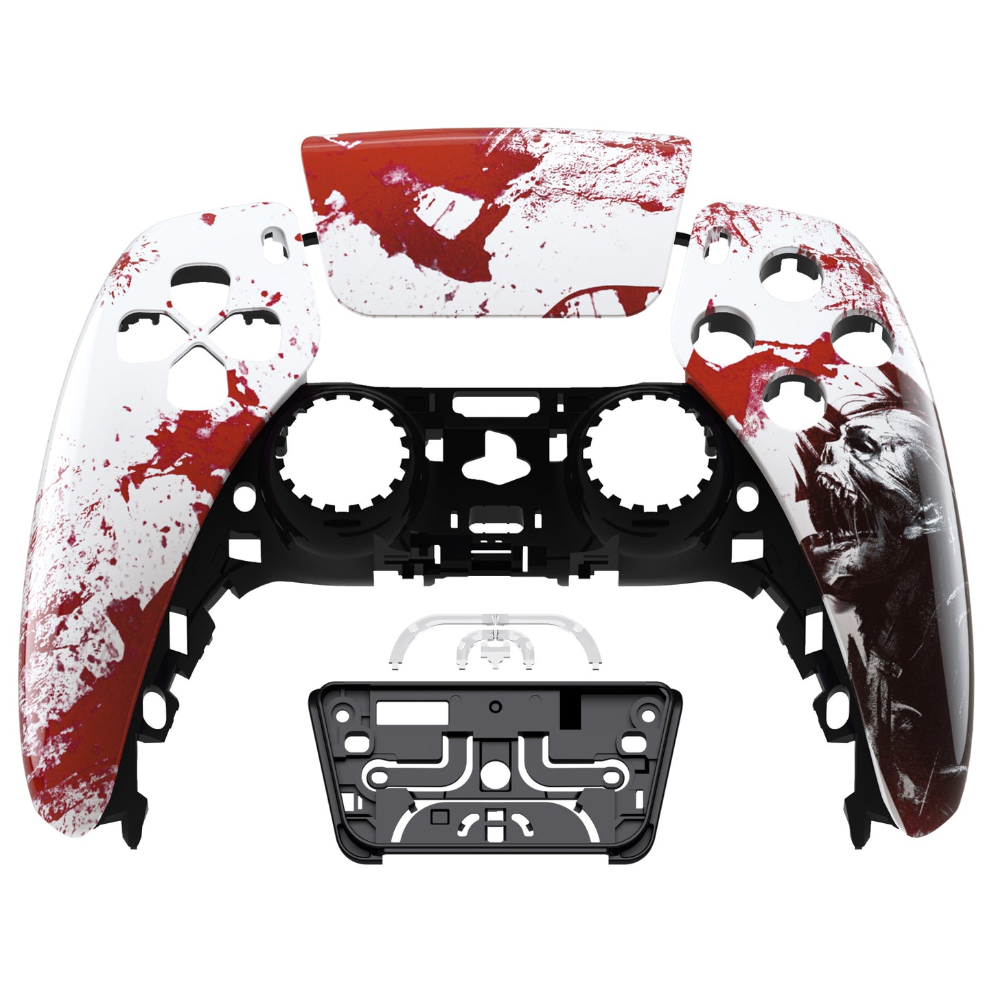 eXtremeRate PS5コントローラーBDM-010/020/030/040/050対応交換対応用フロントハウジングシェル&タッチパッド【ゾンビ】