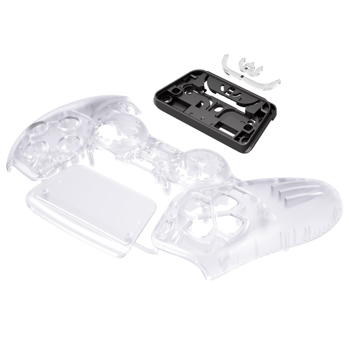 eXtremeRate PS5コントローラーBDM-010/020/030/040/050対応交換対応用フロントハウジングシェル&タッチパッド【クリア】