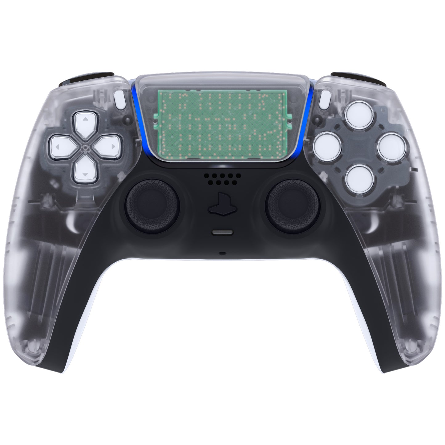 eXtremeRate PS5コントローラーBDM-010/020/030/040/050対応交換対応用フロントハウジングシェル&タッチパッド【クリア】