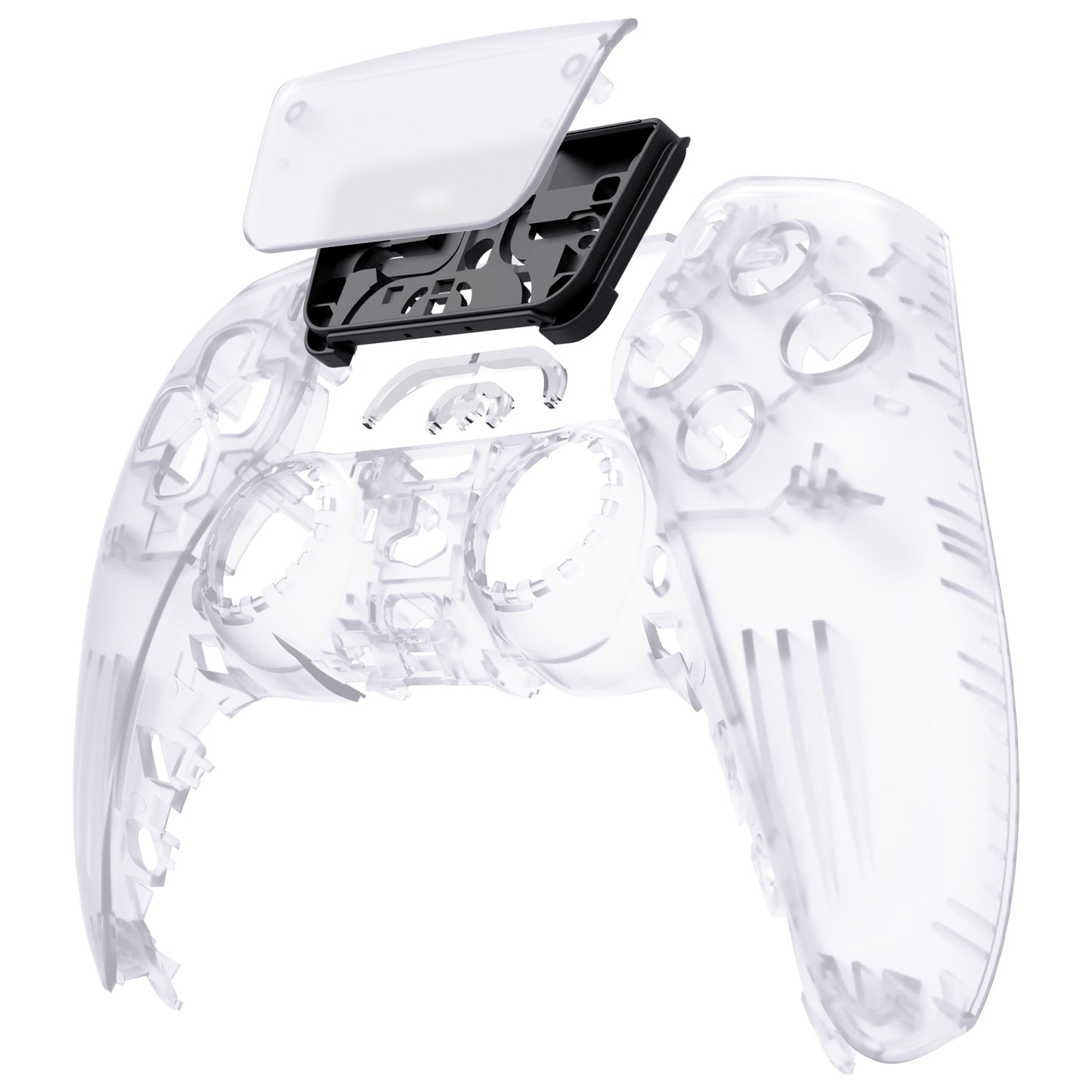 eXtremeRate PS5コントローラーBDM-010/020/030/040/050対応交換対応用フロントハウジングシェル&タッチパッド【クリア】