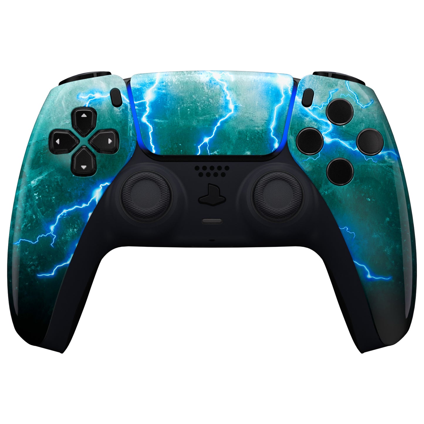 eXtremeRate PS5コントローラーBDM-010/020/030/040/050対応交換対応用フロントハウジングシェル&タッチパッド【稲妻】
