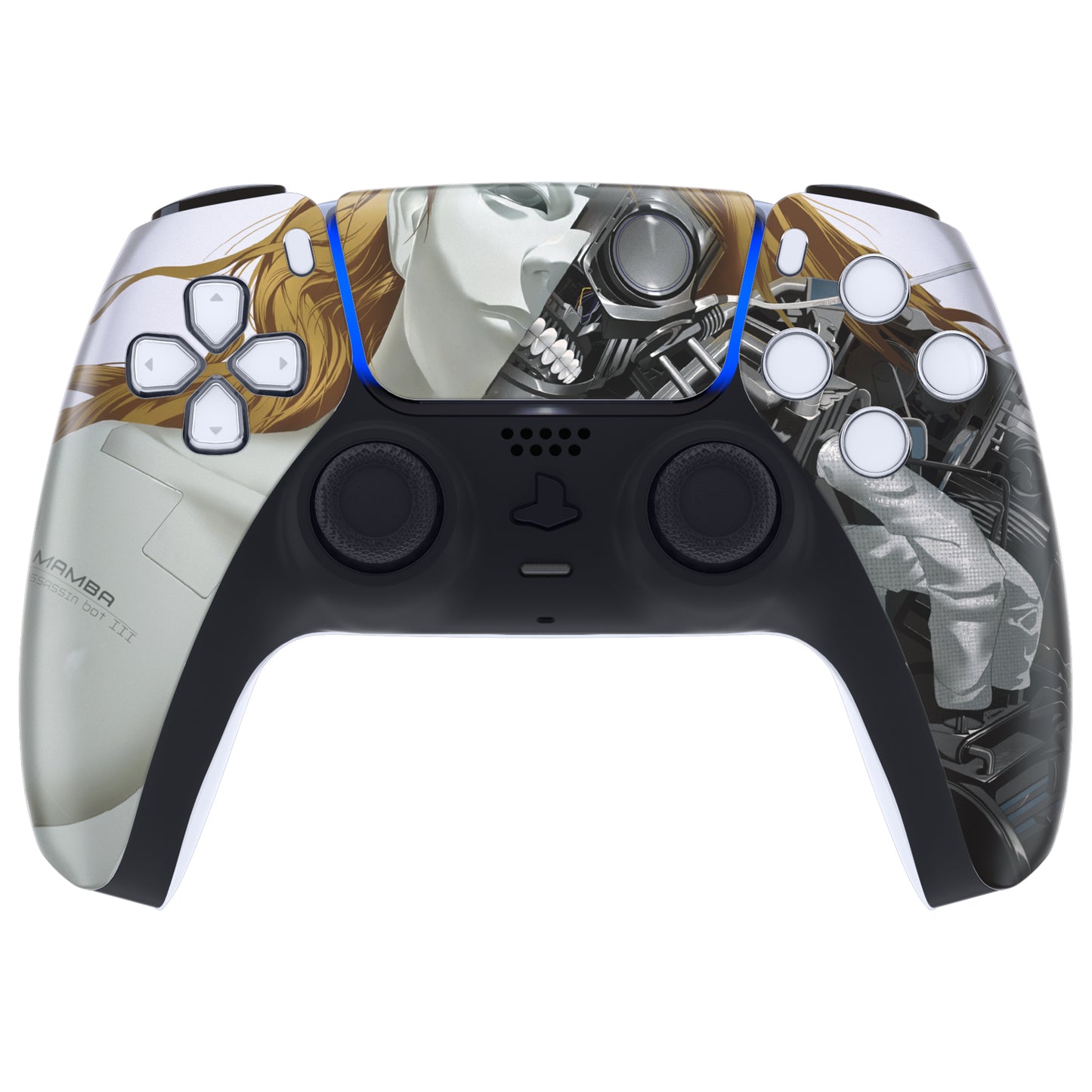 eXtremeRate PS5コントローラーBDM-010/020/030/040/050対応交換対応用フロントハウジングシェル&タッチパッド【マンバアサシンボットIII】