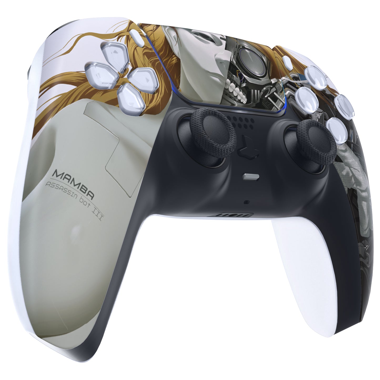 eXtremeRate PS5コントローラーBDM-010/020/030/040/050対応交換対応用フロントハウジングシェル&タッチパッド【マンバアサシンボットIII】