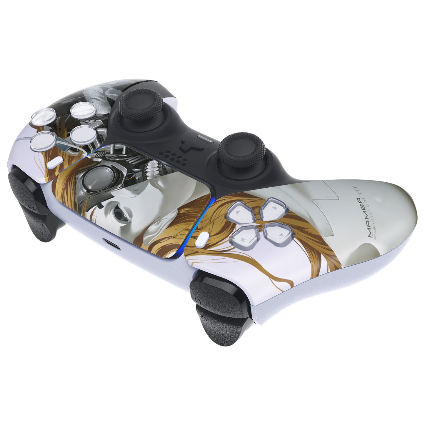 eXtremeRate PS5コントローラーBDM-010/020/030/040/050対応交換対応用フロントハウジングシェル&タッチパッド【マンバアサシンボットIII】