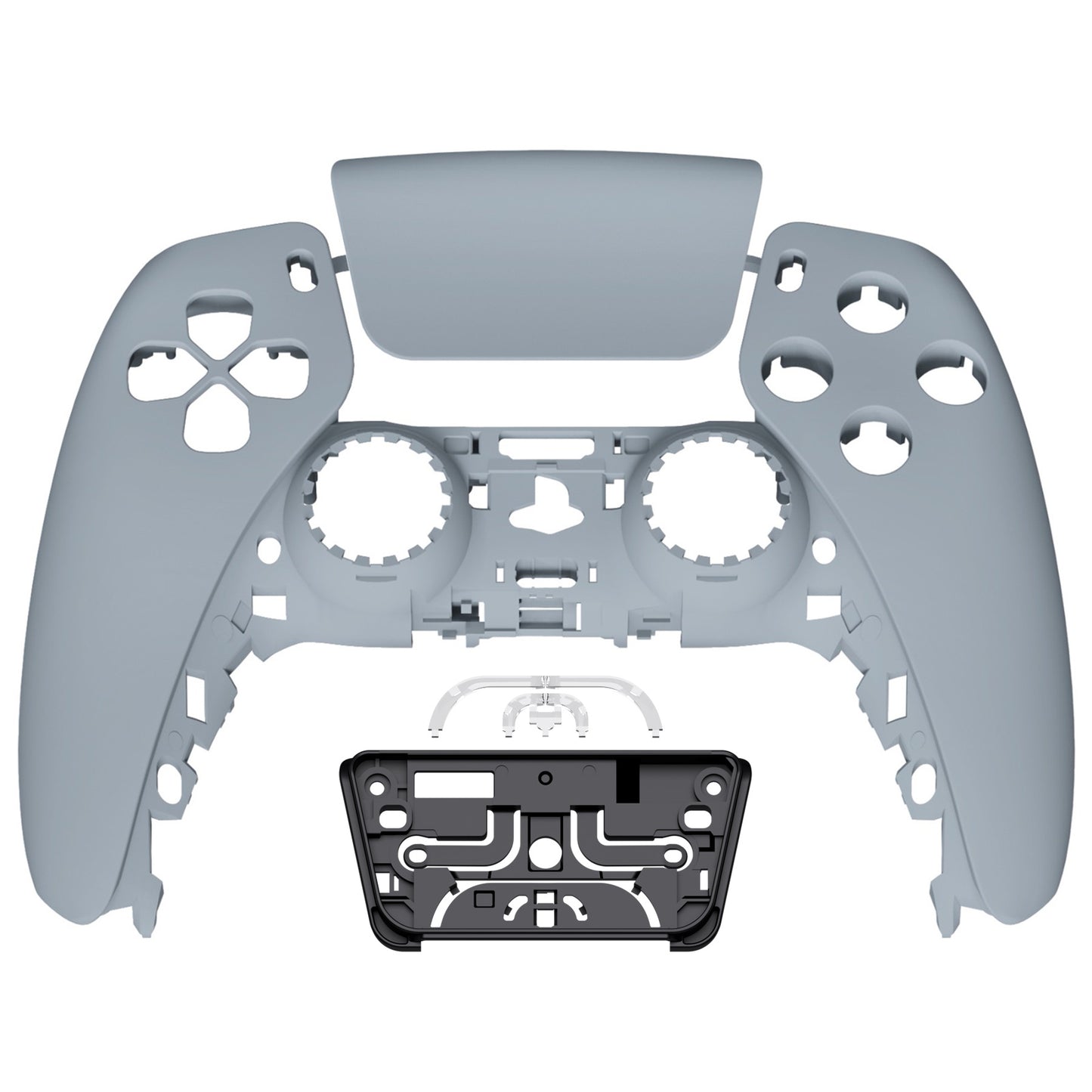 eXtremeRate PS5コントローラーBDM-010/020/030/040/050対応交換対応用フロントハウジングシェル&タッチパッド【ニューホープグレイ】
