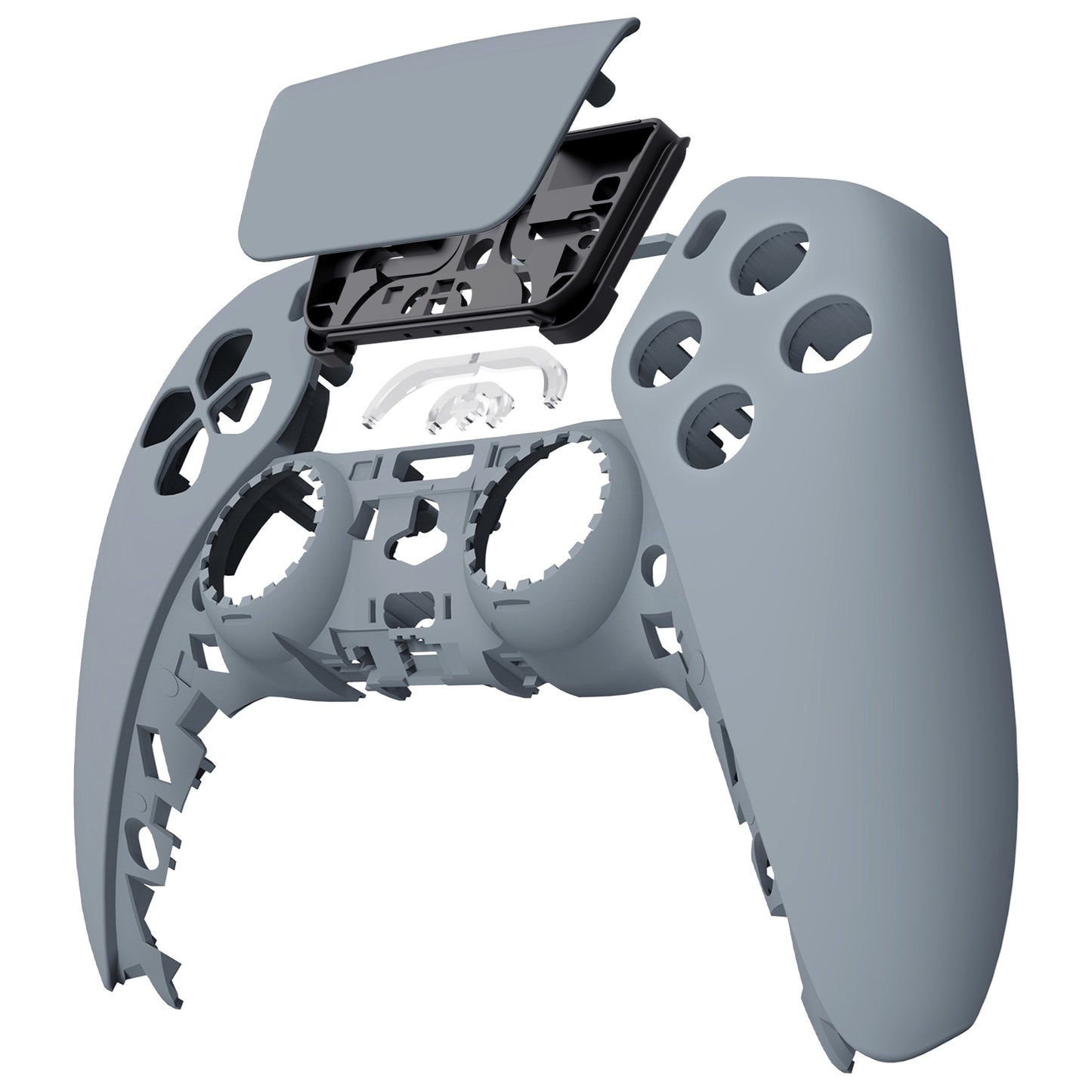 eXtremeRate PS5コントローラーBDM-010/020/030/040/050対応交換対応用フロントハウジングシェル&タッチパッド【ニューホープグレイ】