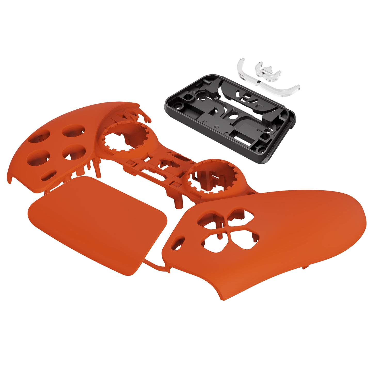 eXtremeRate PS5コントローラーBDM-010/020/030/040/050対応交換対応用フロントハウジングシェル&タッチパッド【オレンジ】