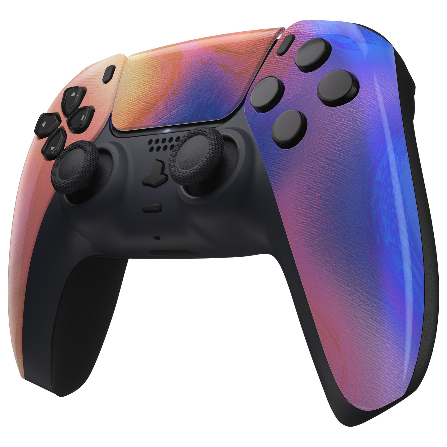 eXtremeRate PS5コントローラーBDM-010/020/030/040/050対応交換対応用フロントハウジングシェル&タッチパッド【パープルレッドスワール】