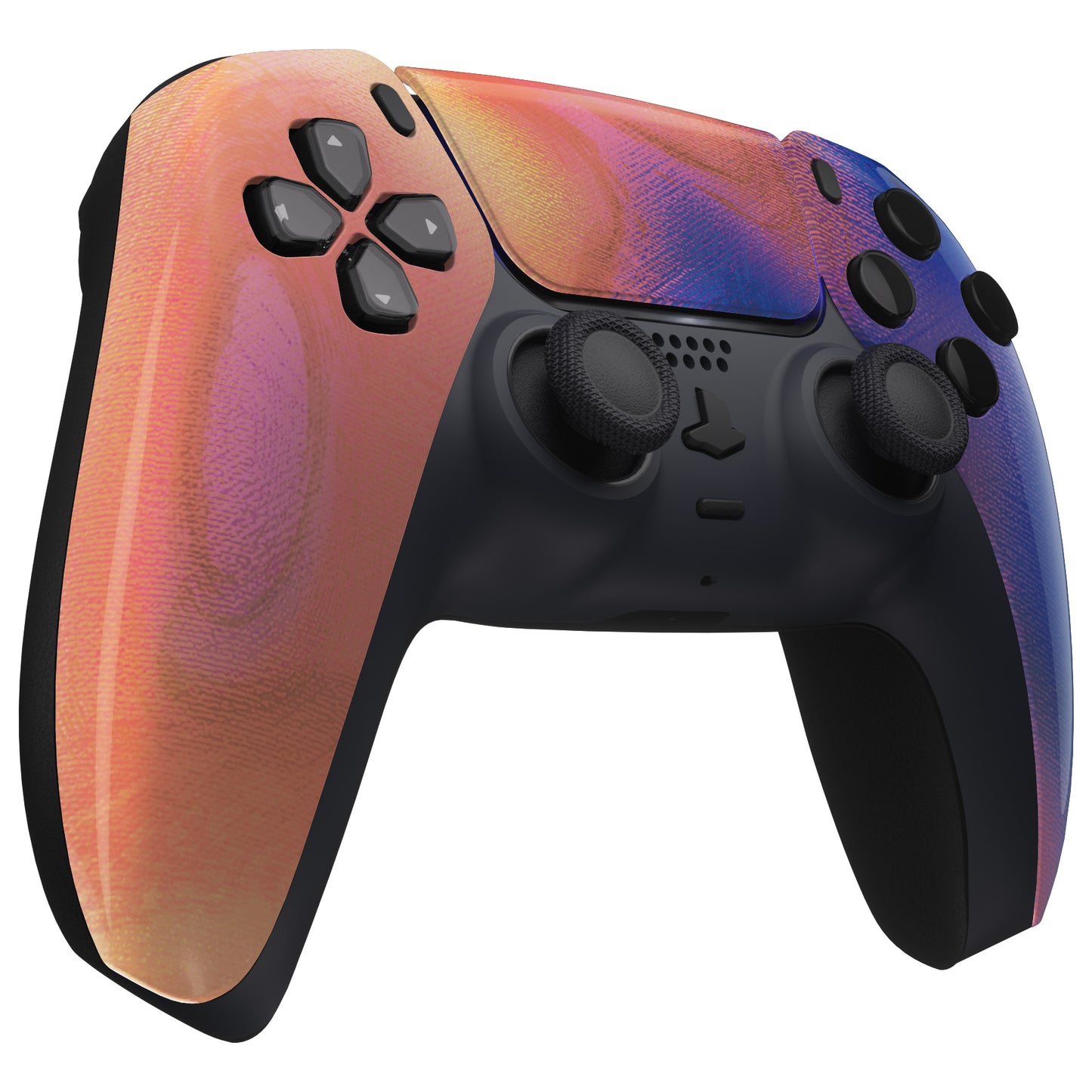 eXtremeRate PS5コントローラーBDM-010/020/030/040/050対応交換対応用フロントハウジングシェル&タッチパッド【パープルレッドスワール】