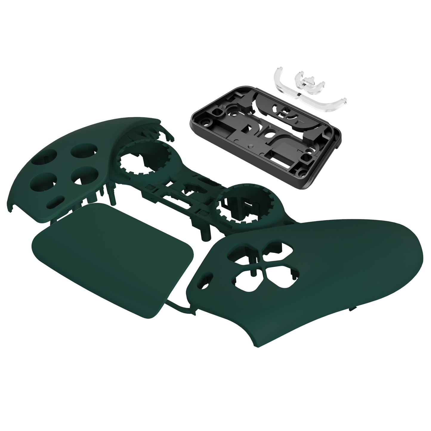eXtremeRate Replacement Front Housing Shell & Touchpad for PS5 Controller BDM-010/020/030/040/050 (Racing Green)