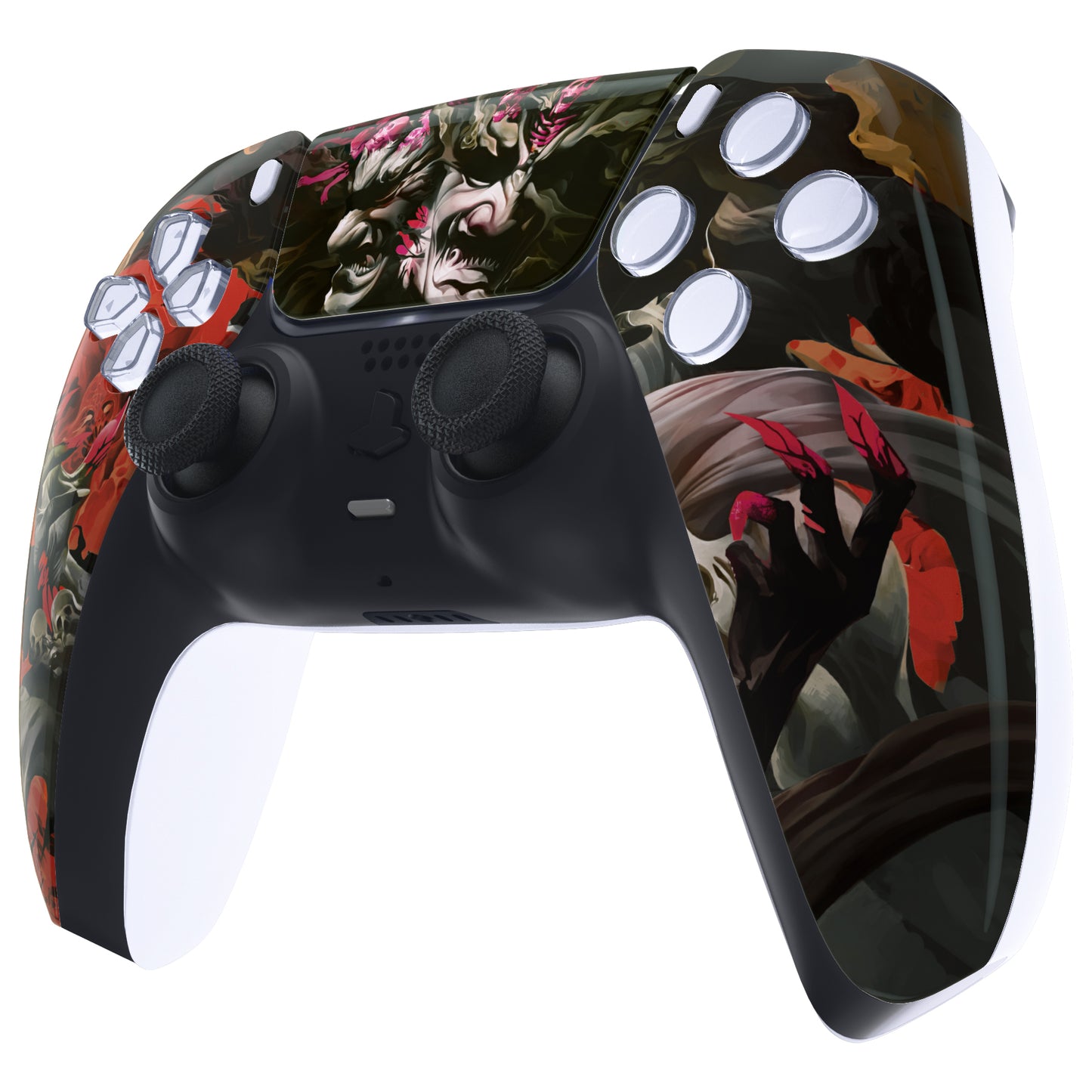 eXtremeRate PS5コントローラーBDM-010/020/030/040/050対応交換対応用フロントハウジングシェル&タッチパッド【阿修羅の怒り】