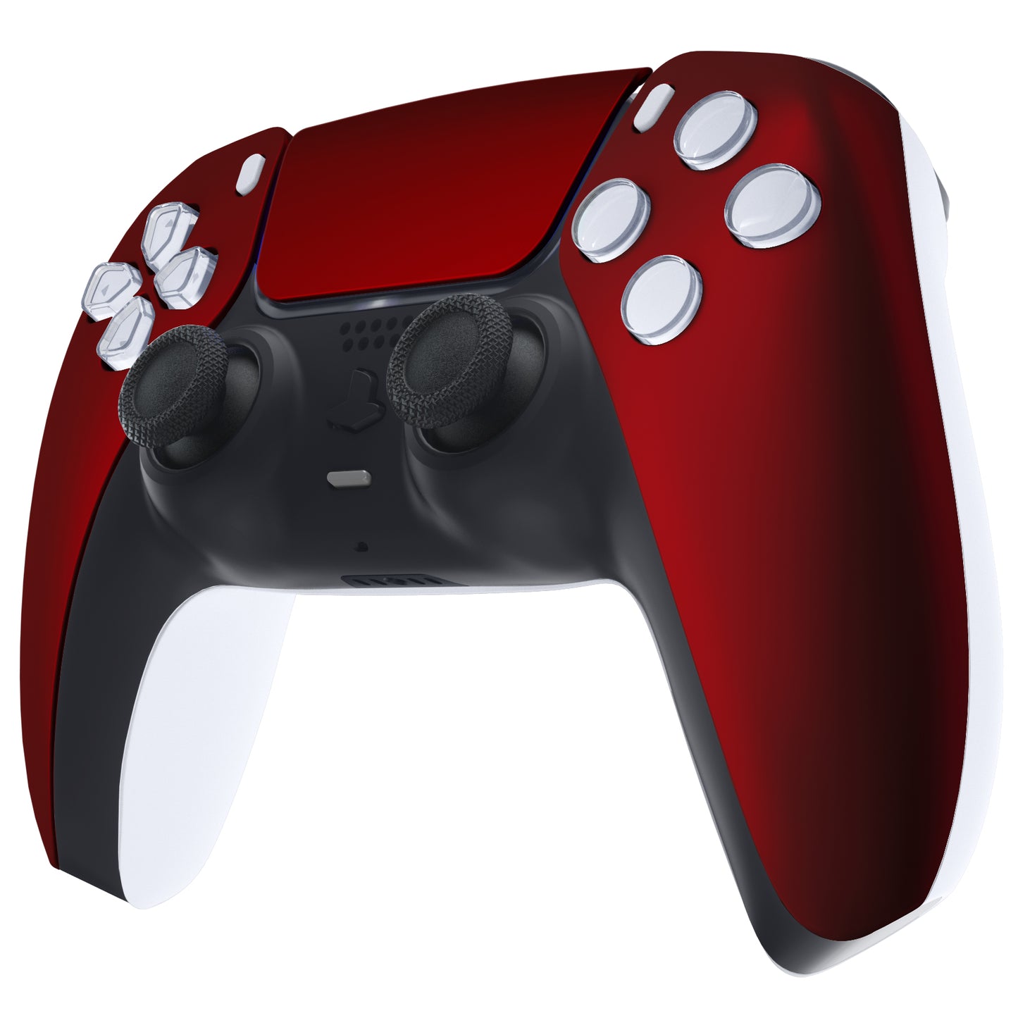 eXtremeRate PS5コントローラーBDM-010/020/030/040/050対応交換対応用フロントハウジングシェル&タッチパッド【スカーレットレッド】