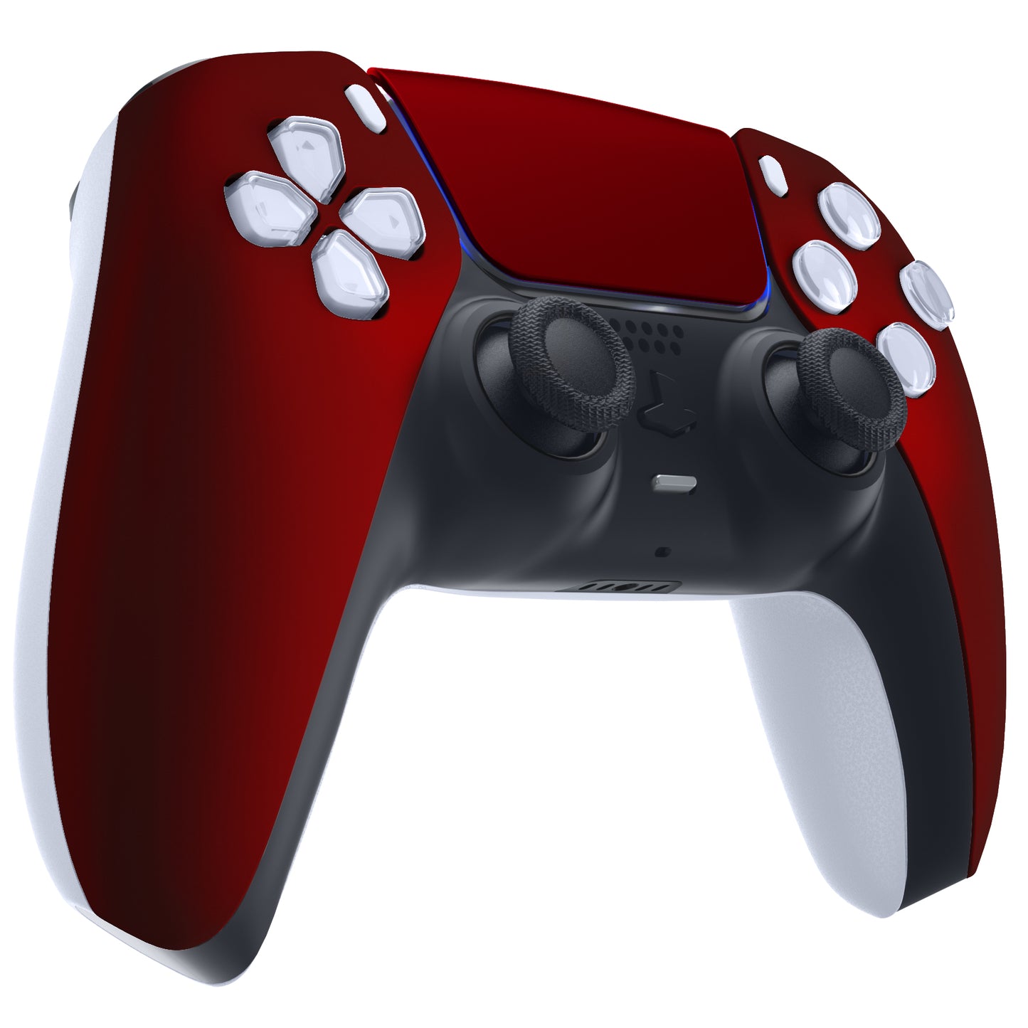 eXtremeRate PS5コントローラーBDM-010/020/030/040/050対応交換対応用フロントハウジングシェル&タッチパッド【スカーレットレッド】