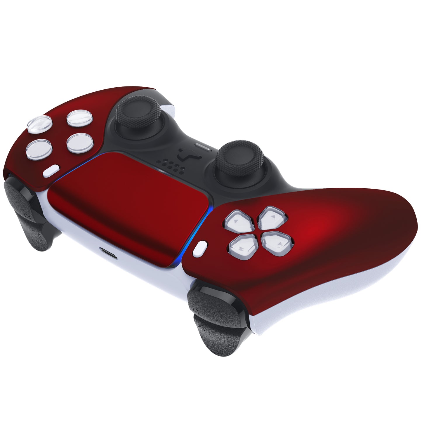 eXtremeRate PS5コントローラーBDM-010/020/030/040/050対応交換対応用フロントハウジングシェル&タッチパッド【スカーレットレッド】