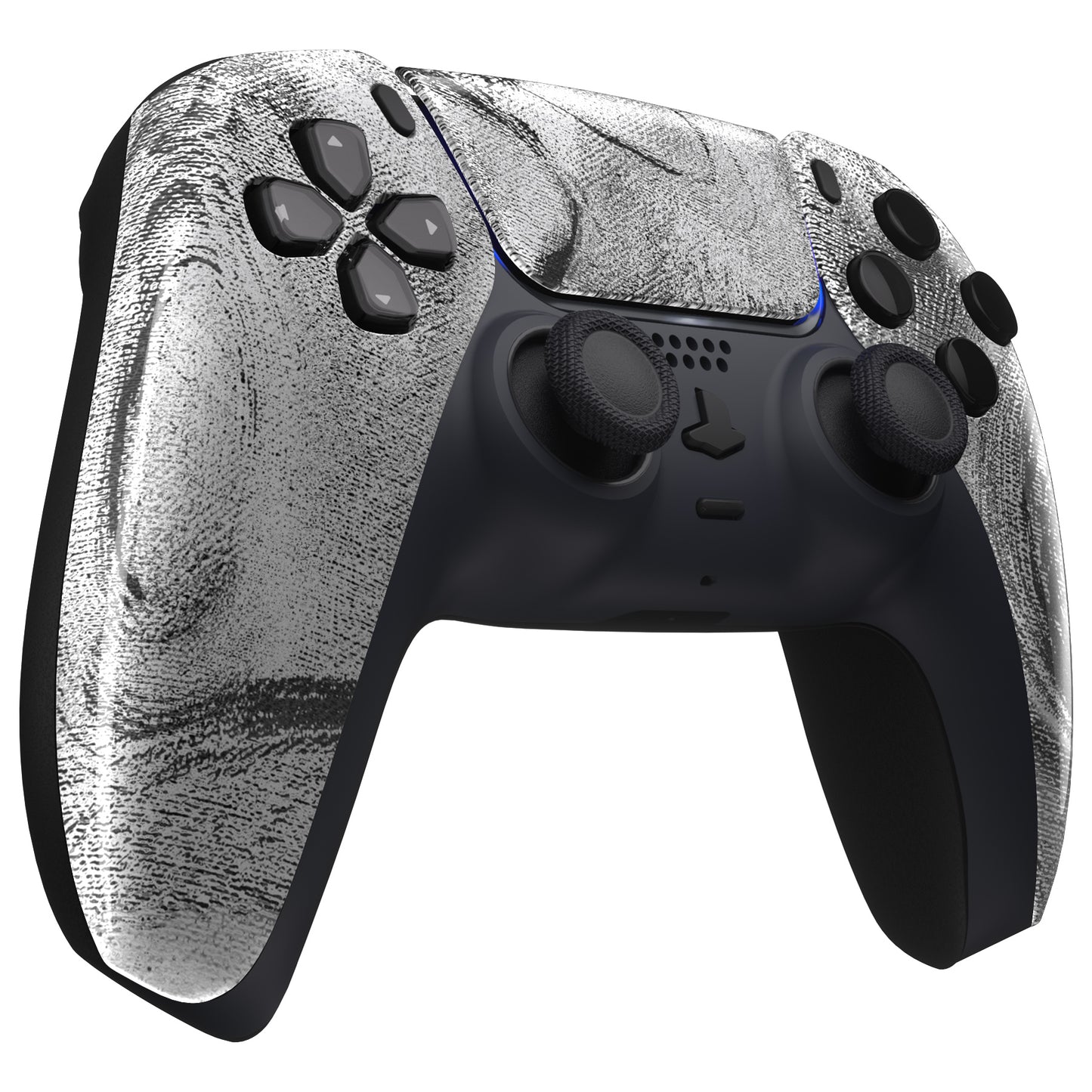 eXtremeRate PS5コントローラーBDM-010/020/030/040/050対応交換対応用フロントハウジングシェル&タッチパッド【シルバーウェーブ】