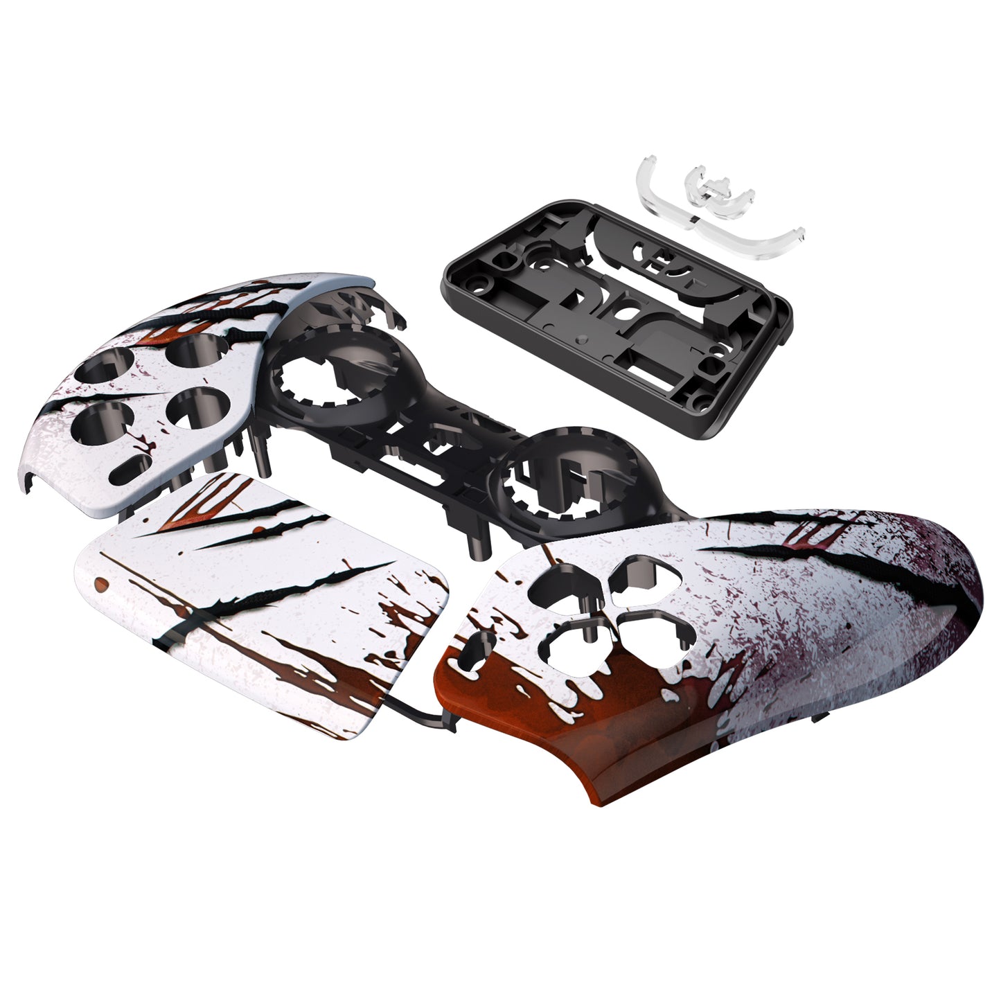 eXtremeRate PS5コントローラーBDM-010/020/030/040/050対応交換対応用フロントハウジングシェル&タッチパッド【獣の爪痕】