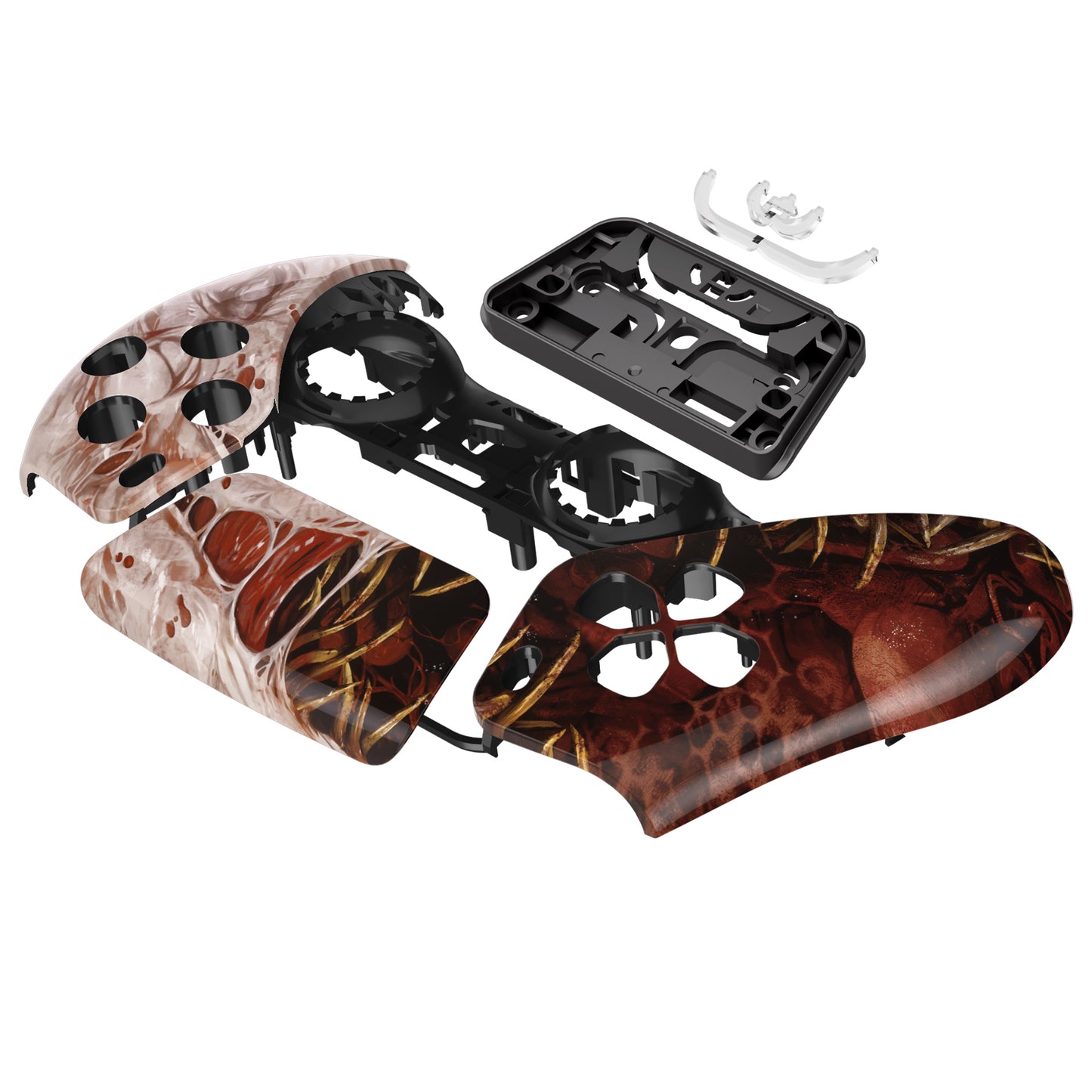 eXtremeRate PS5コントローラーBDM-010/020/030/040/050対応交換対応用フロントハウジングシェル&タッチパッド【ゼノ種】