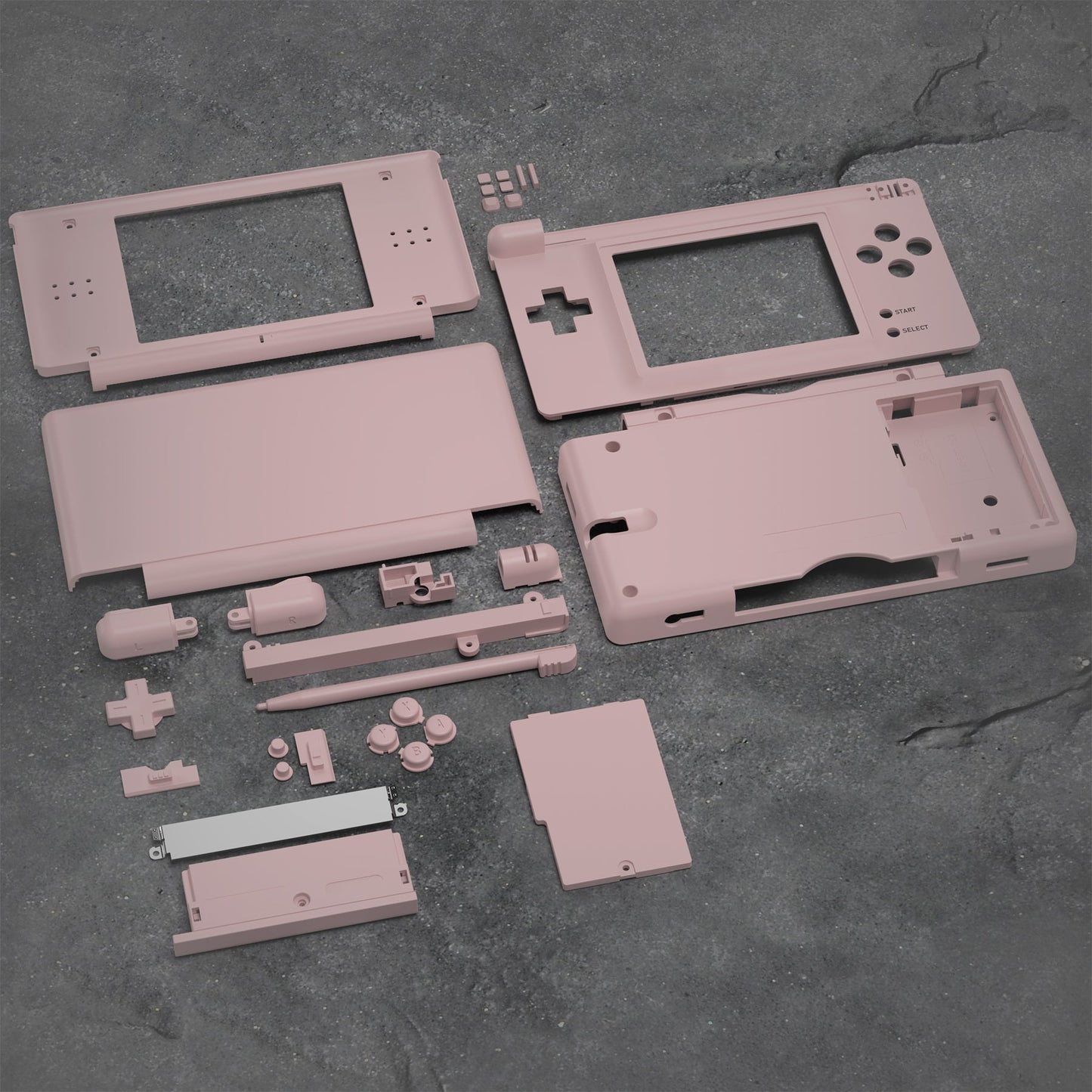 eXtremeRate ニンテンドーDS Lite用交換フルハウジングシェル&ボタンセット保護フィルム付き【サクラピンク】