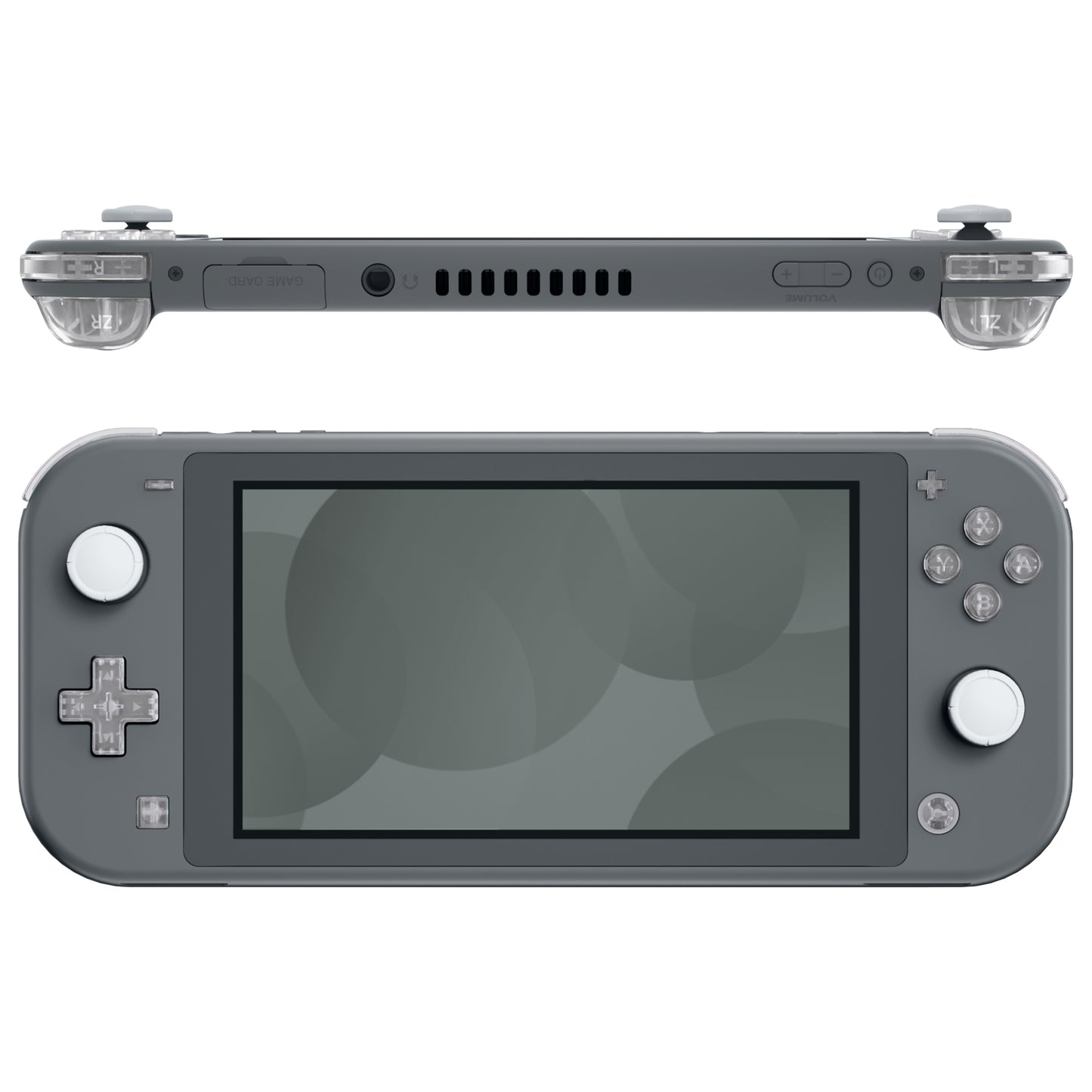eXtremeRate Nintendo Switch Lite用交換フルセットシェル&ABXYボタン保護フィルム付き【クリア】