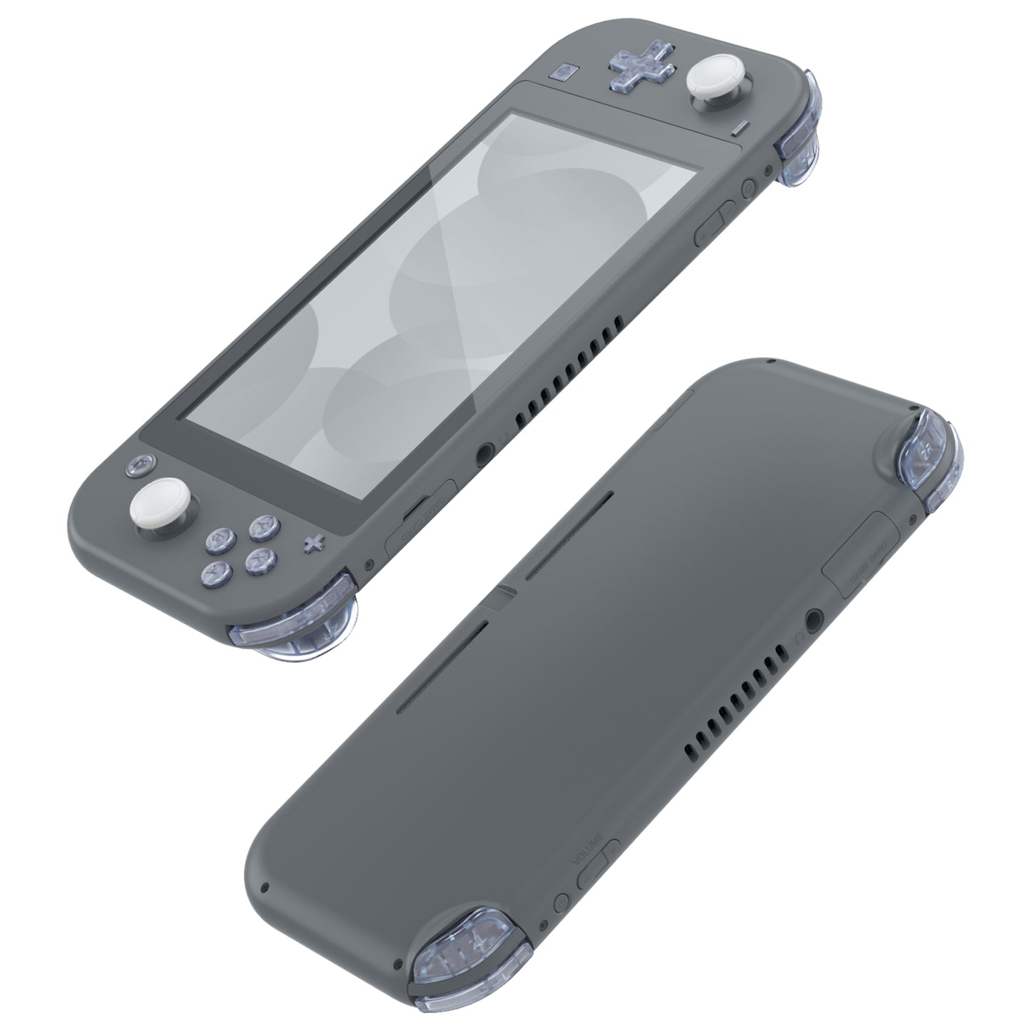 eXtremeRate Nintendo Switch Lite用交換フルセットシェル&ABXYボタン保護フィルム付き【クリアグレイシャーブルー】