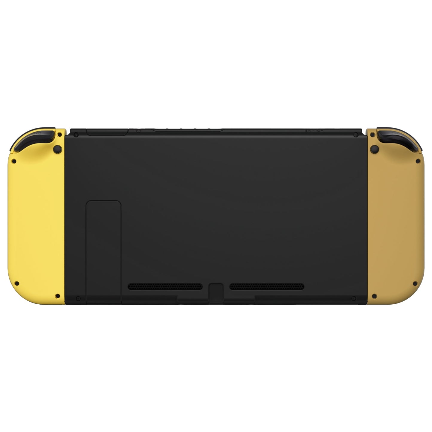 eXtremeRate NS Switch用ジョイコン交換フルセットシェルケース、ボタン&リストストラップカバー付き【ブラウン&イエロー】