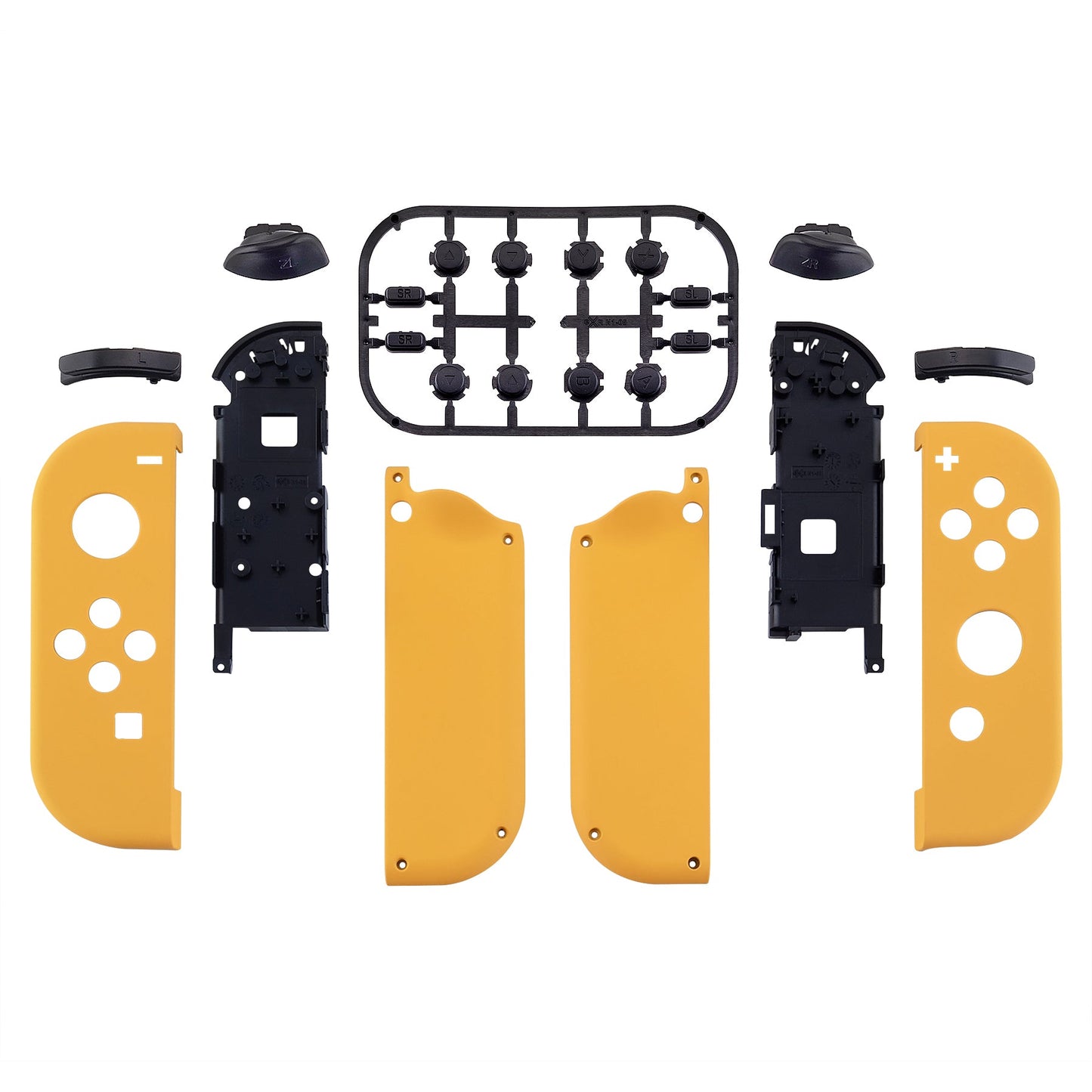 eXtremeRate NS Switch用ジョイコン交換フルセットシェルケースボタン付き【イエロー】