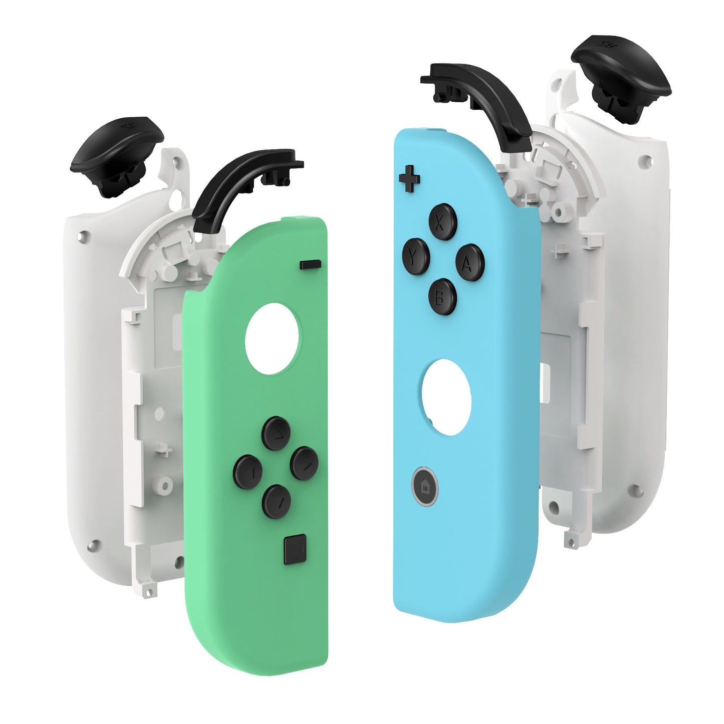 eXtremeRate NS Switch用ジョイコン交換フルセットシェルケースボタン付き【ミントグリーン&ヘブンブルー&ホワイト】