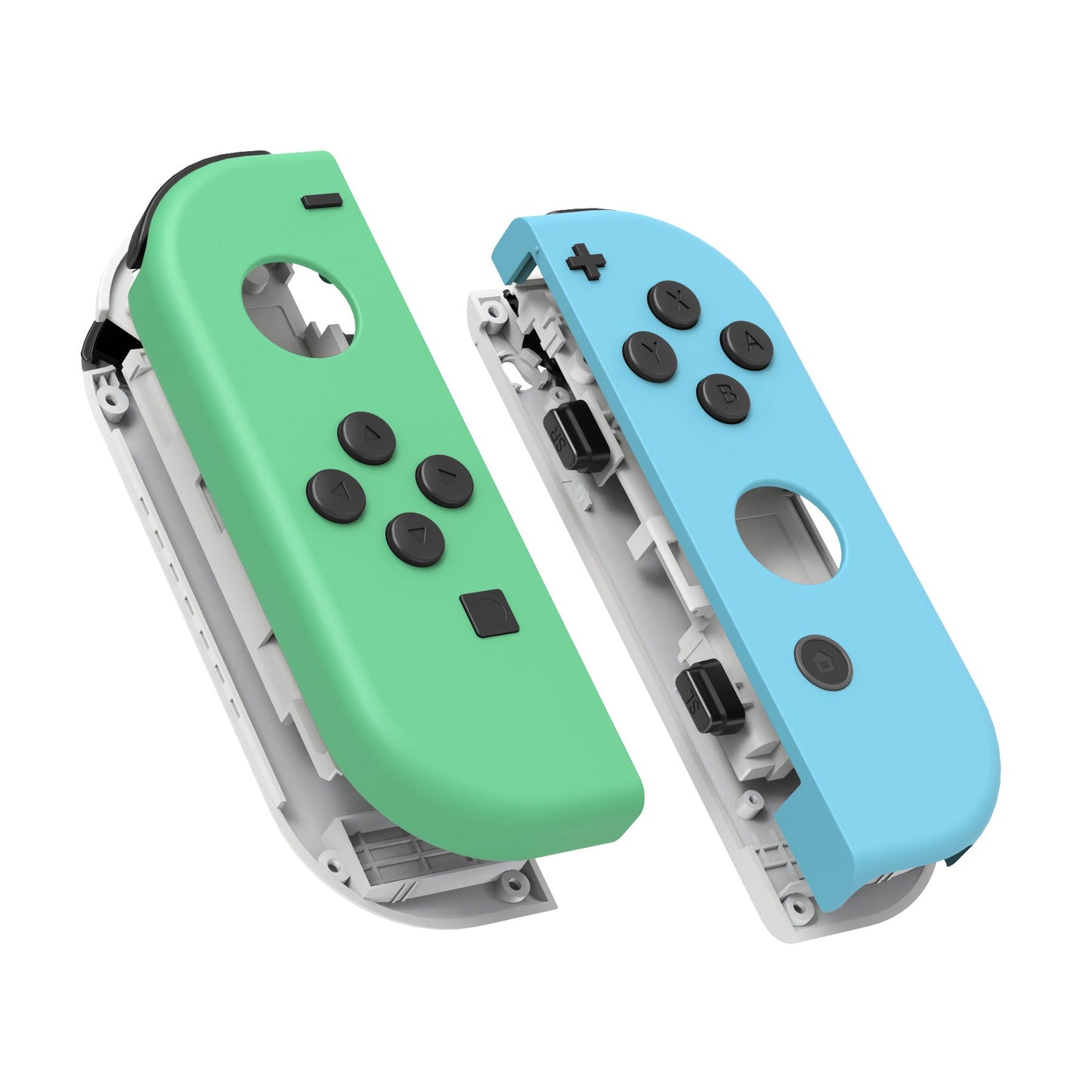 eXtremeRate NS Switch用ジョイコン交換フルセットシェルケースボタン付き【ミントグリーン&ヘブンブルー&ホワイト】