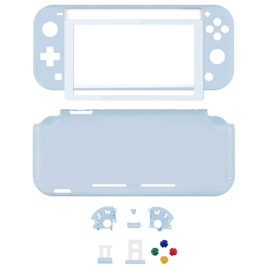 eXtremeRate Nintendo Switch Lite用交換フルセットシェル&ボタンキット保護フィルム付き【ミルキーブルー】