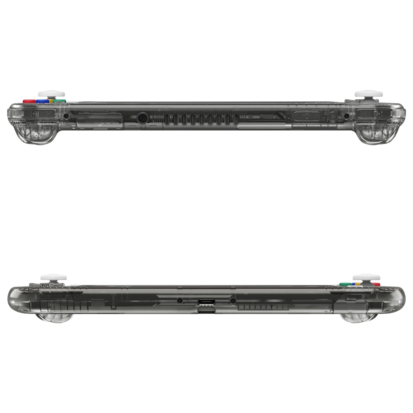 eXtremeRate Nintendo Switch Lite用交換フルセットシェル&ボタンキット保護フィルム付き【クリスタルクリアブラック】