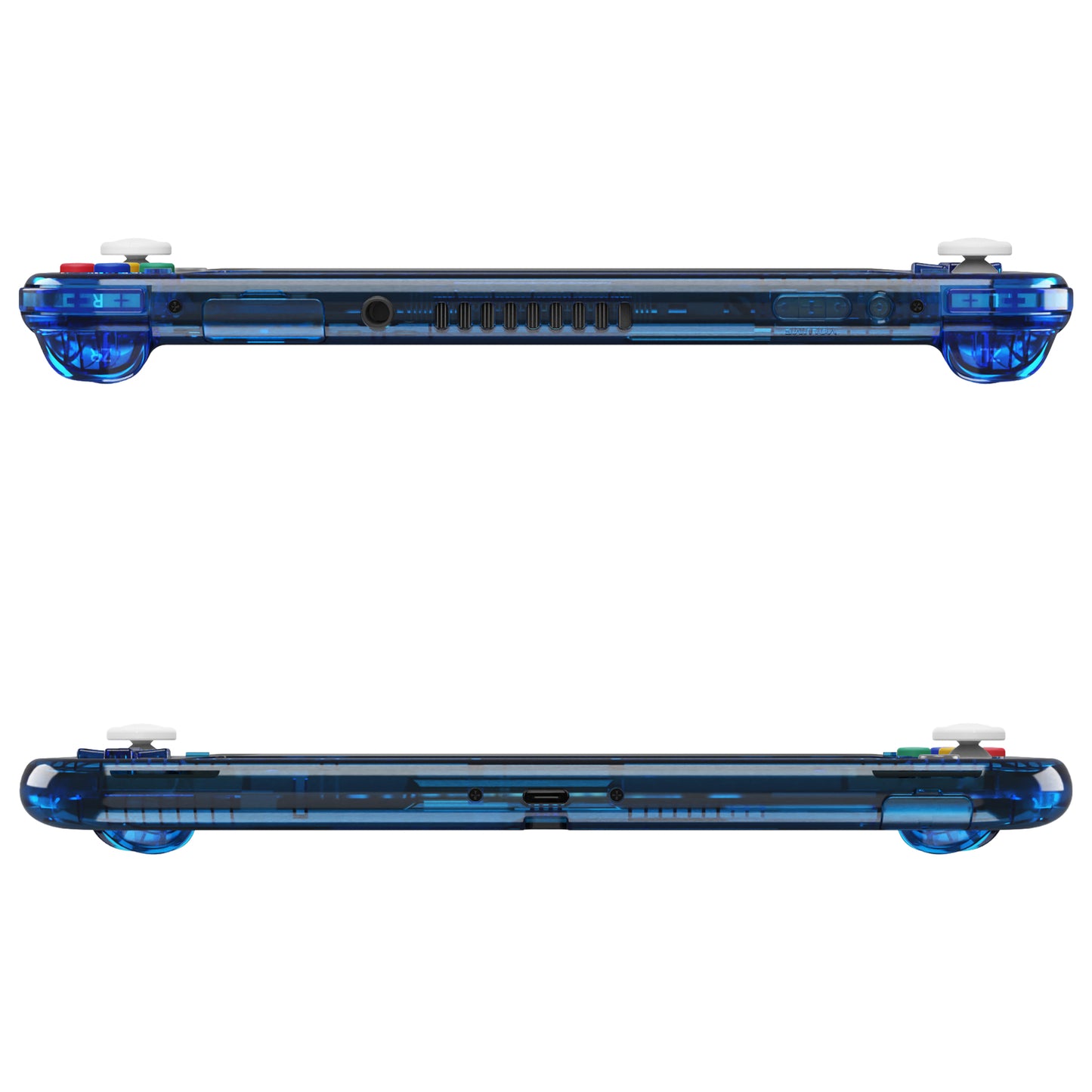 eXtremeRate Nintendo Switch Lite用交換フルセットシェル&ボタンキット保護フィルム付き【クリスタルクリアブルー】