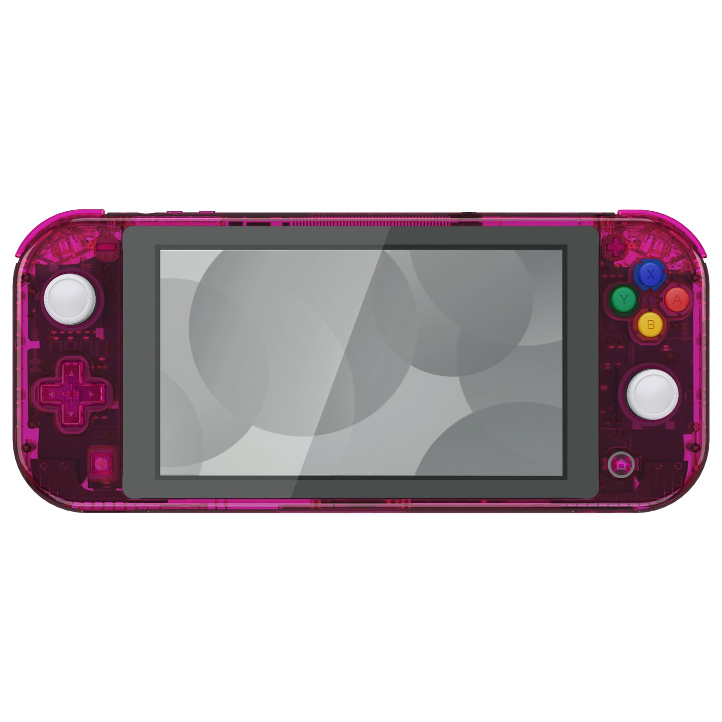 eXtremeRate Nintendo Switch Lite用交換フルセットシェル&ボタンキット保護フィルム付き【クリスタルクリアキャンディピンク】