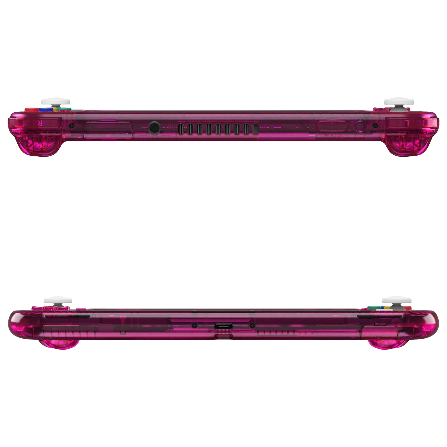 eXtremeRate Nintendo Switch Lite用交換フルセットシェル&ボタンキット保護フィルム付き【クリスタルクリアキャンディピンク】