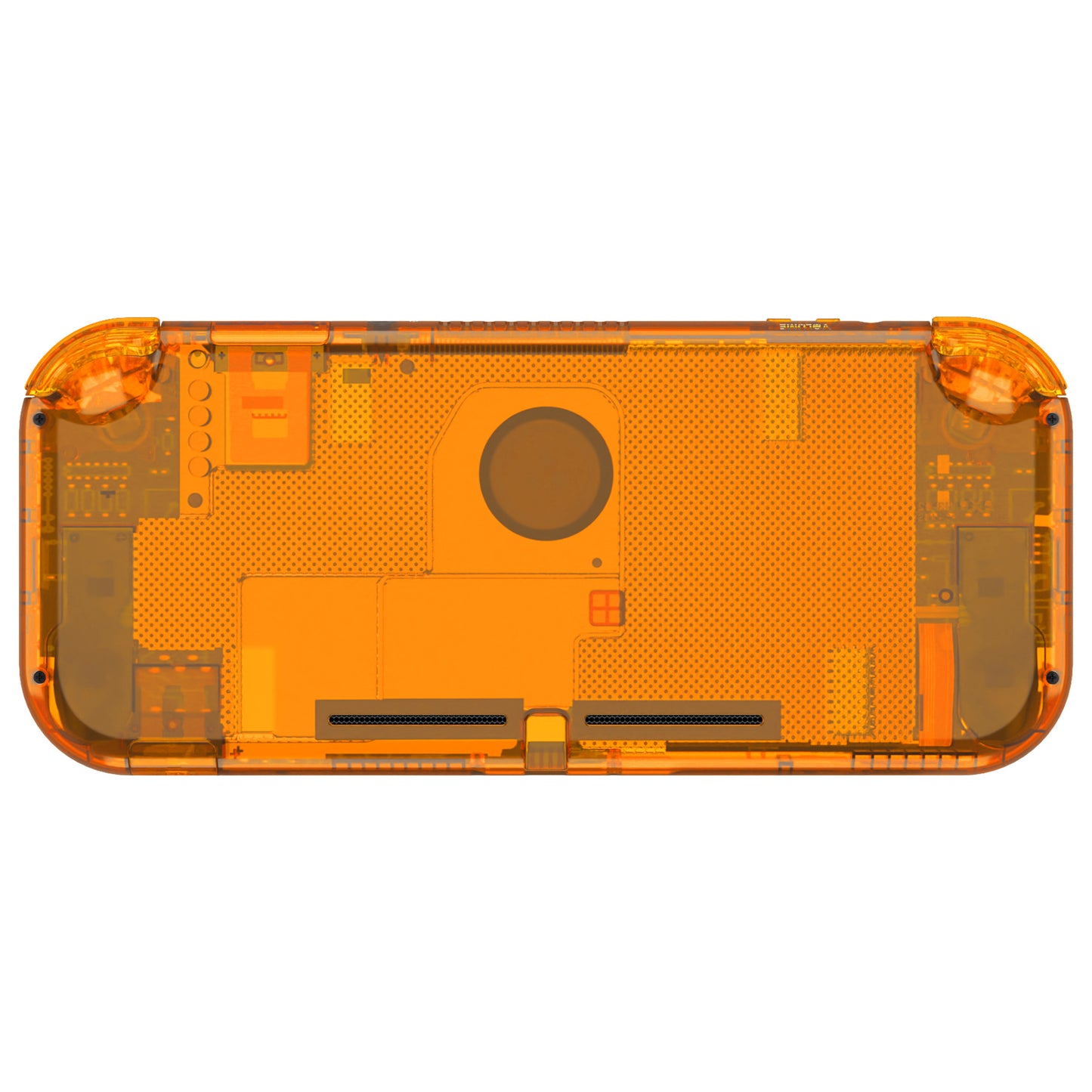eXtremeRate Nintendo Switch Lite用交換フルセットシェル&ボタンキット保護フィルム付き【クリスタルクリアオレンジ】