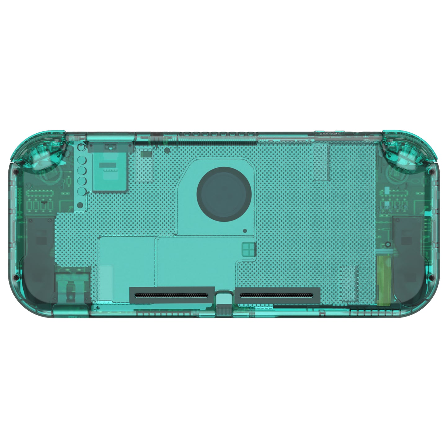 eXtremeRate Nintendo Switch Lite用交換フルセットシェル&ボタンキット保護フィルム付き【クリスタルクリアエメラルドグリーン】