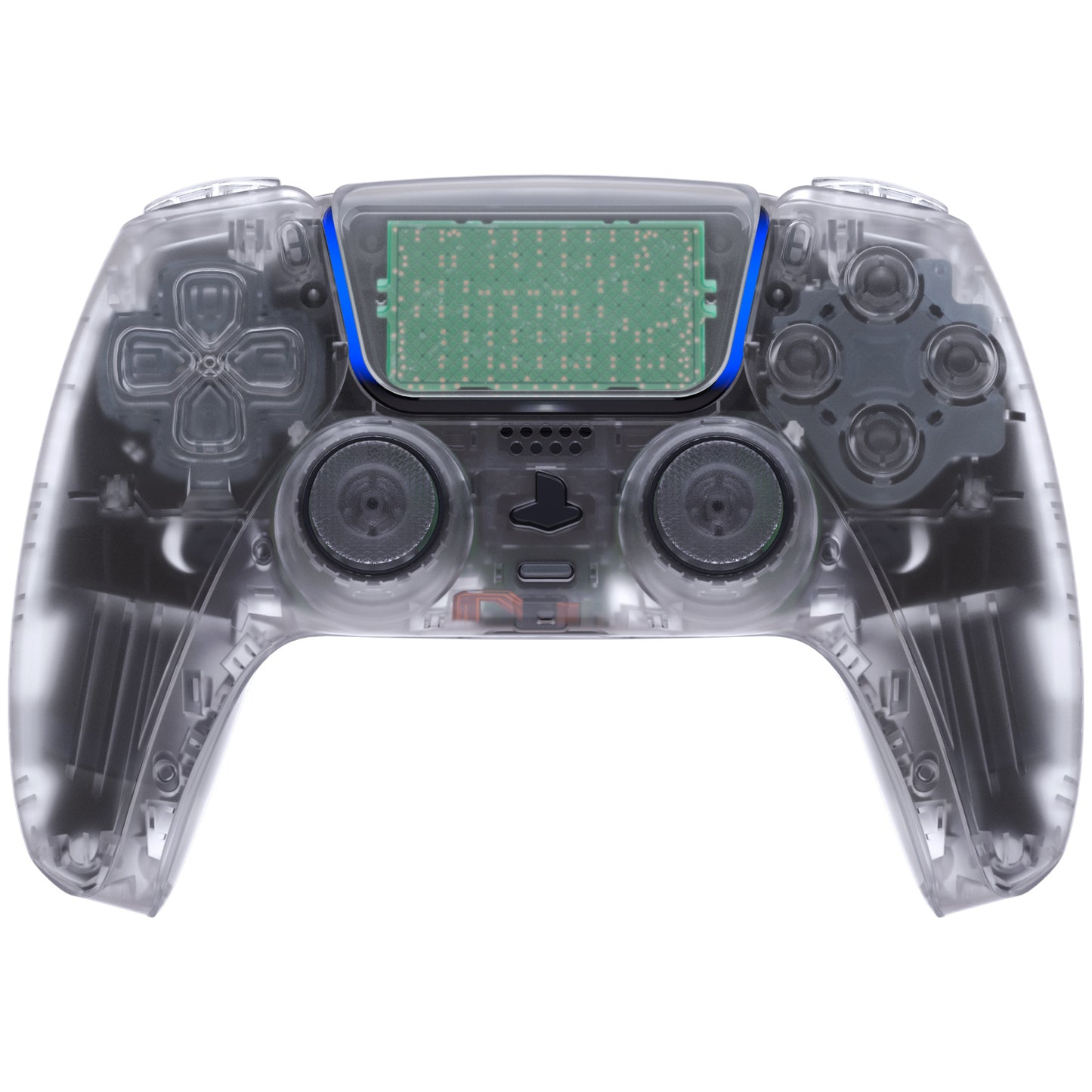 eXtremeRate PS5コントローラーBDM-030/040/050対応交換対応用フルセットシェル&ボタン【クリア】