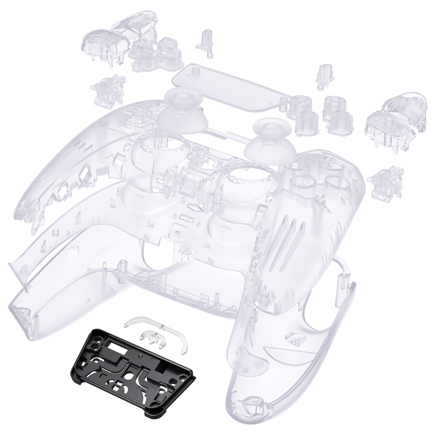 eXtremeRate PS5コントローラーBDM-030/040/050対応交換対応用フルセットシェル&ボタン【クリア】