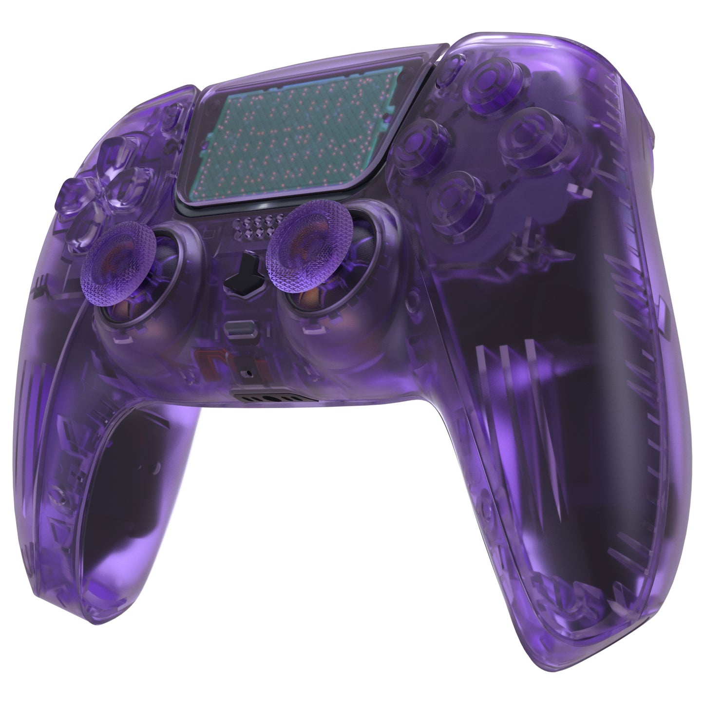 eXtremeRate PS5コントローラーBDM-030/040/050対応交換対応用フルセットシェル&ボタン【クリアパープル】
